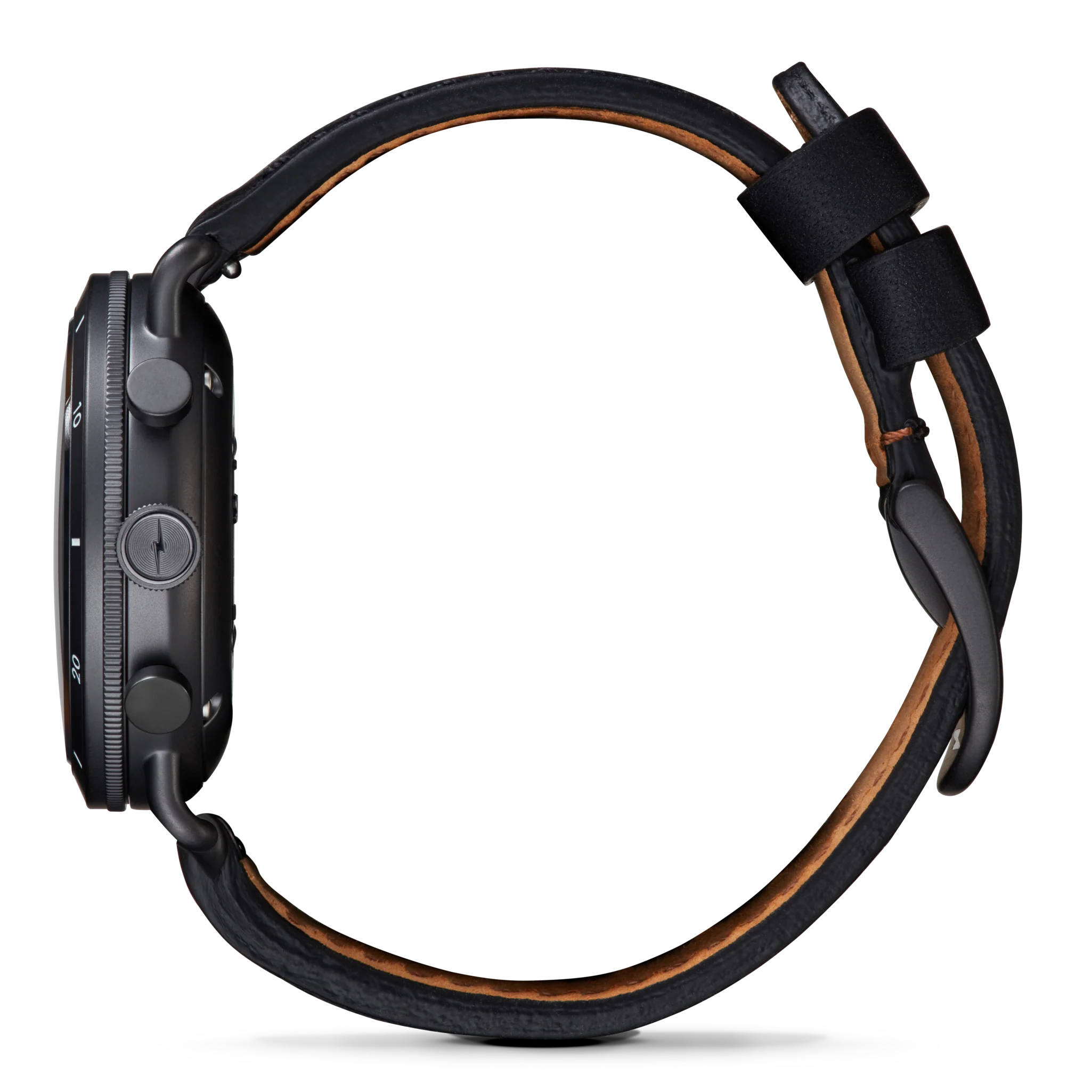 Canfield Sport Chronograph Watch - Black Leather Strap - Image 4