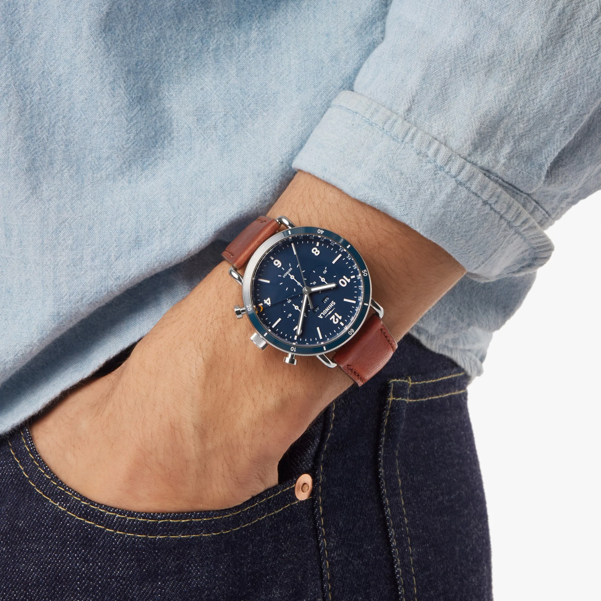 Canfield Sport Chronograph Watch - Midnight Blue - Image 2