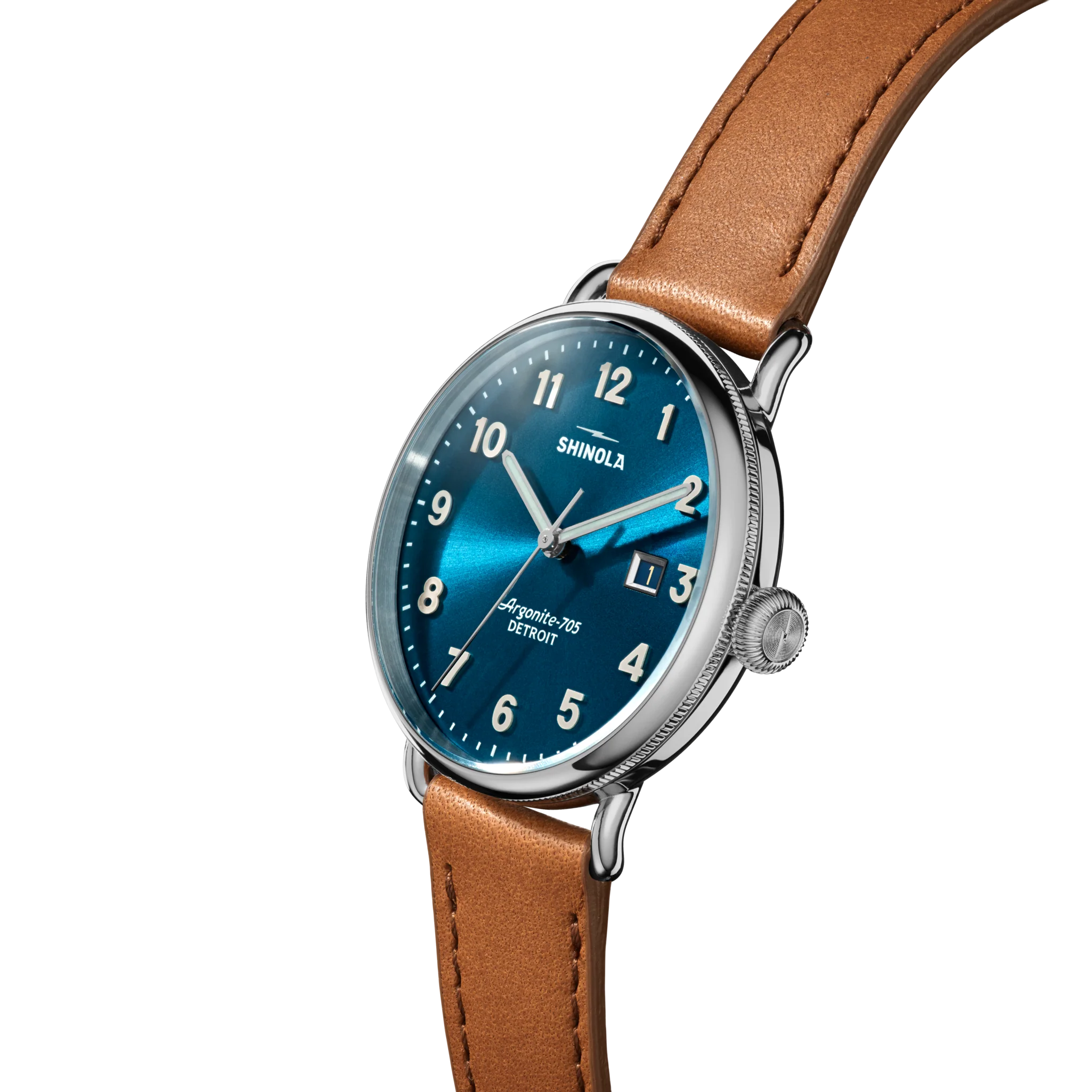 Canfield Watch - Blue Tan Leather Strap - Image 2