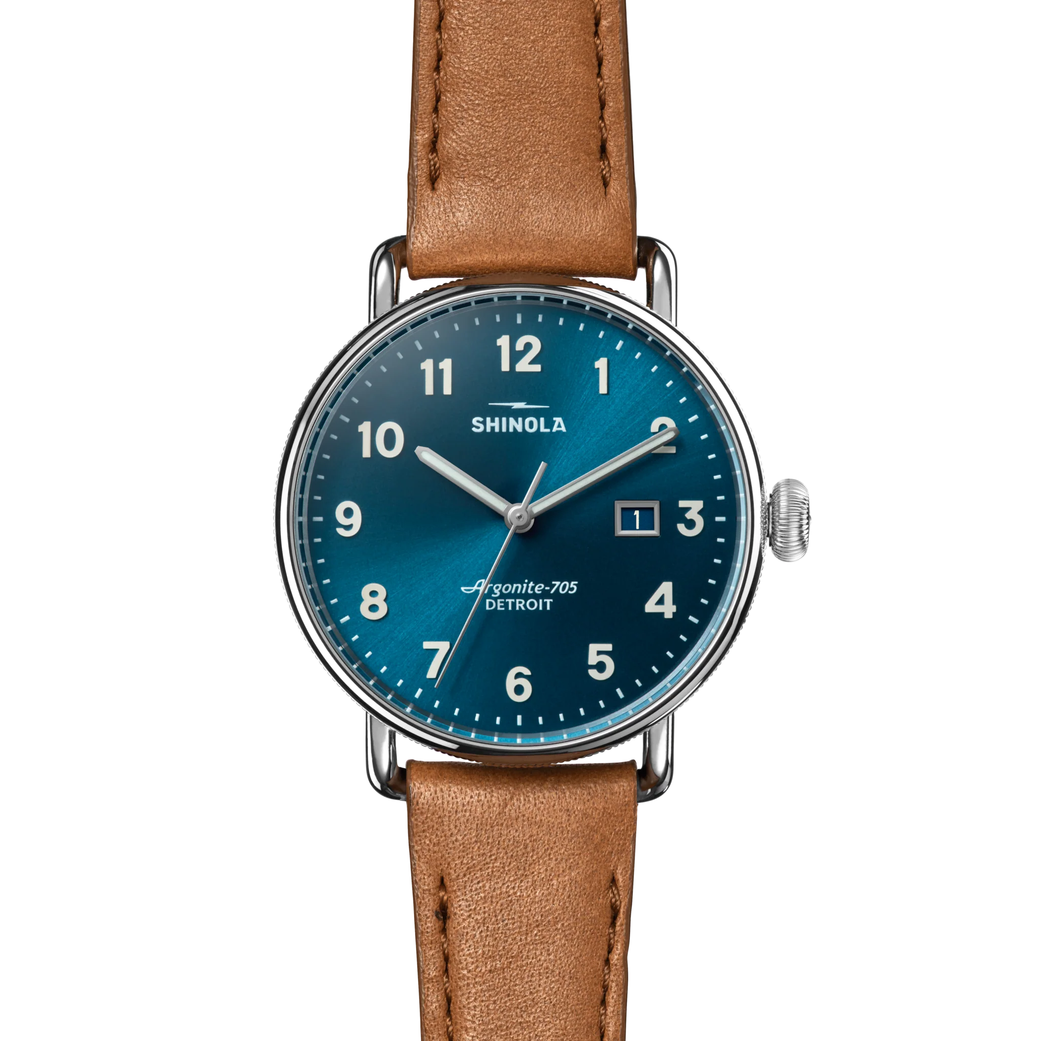 Canfield Watch - Blue Tan Leather Strap - Image 6