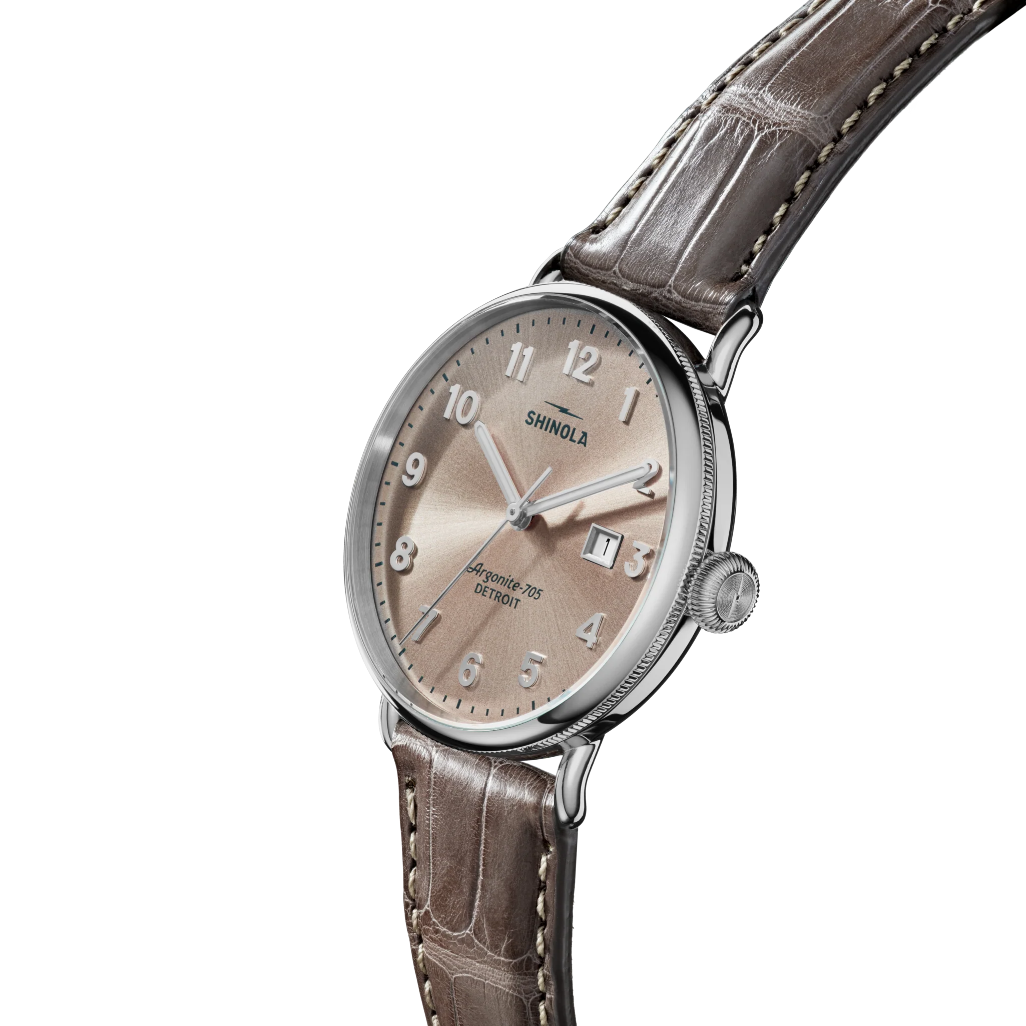 Canfield Watch - Gray Brown Alligator Strap - Image 2