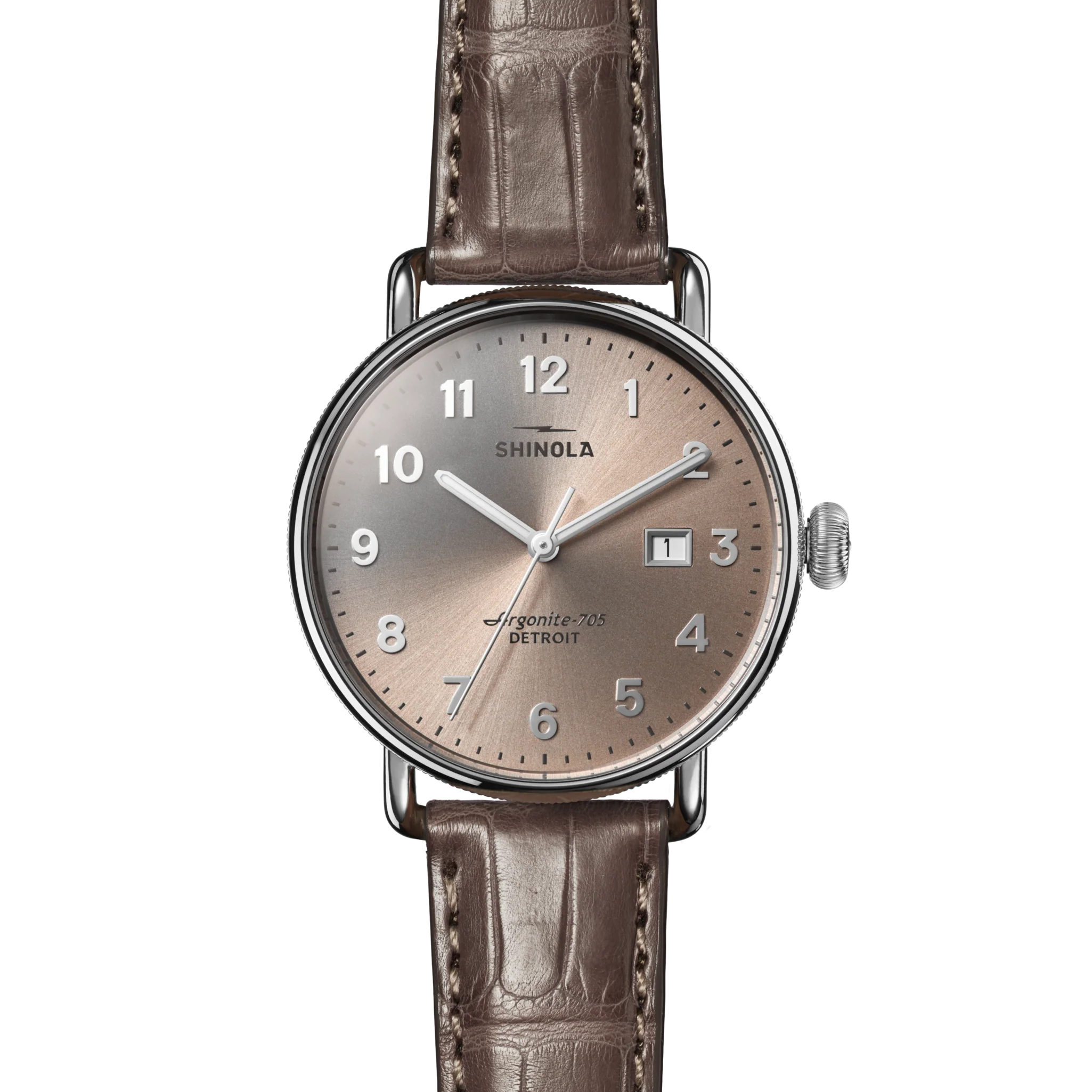 Canfield Watch - Gray Brown Alligator Strap - Image 6