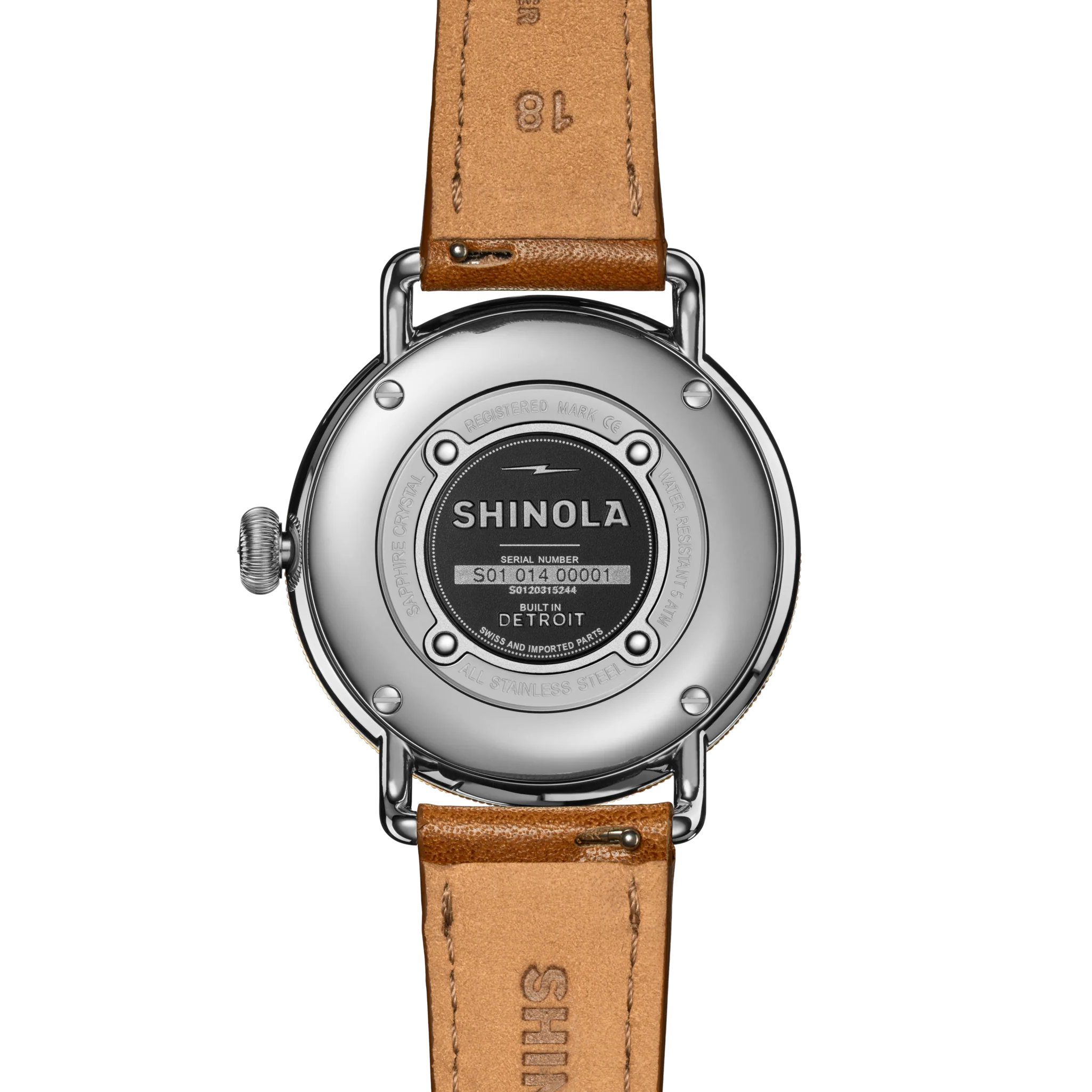 Canfield Watch - MOP Tan Leather Strap - Image 3