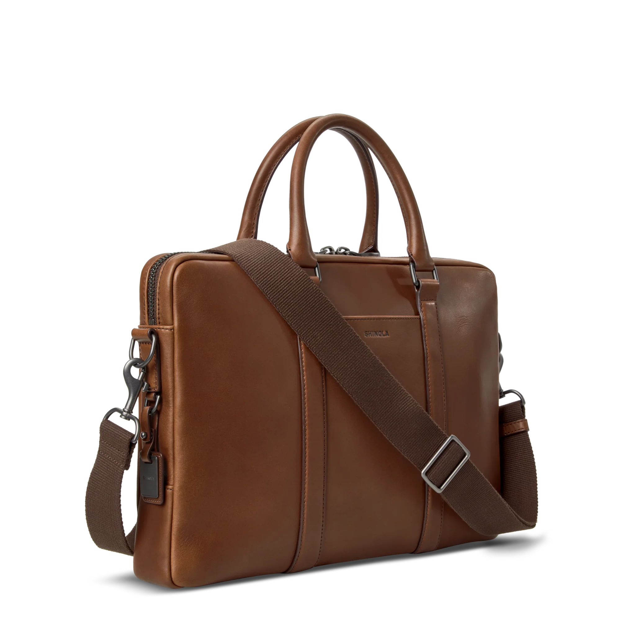 Computer Briefcase - Medium Brown - Image 7