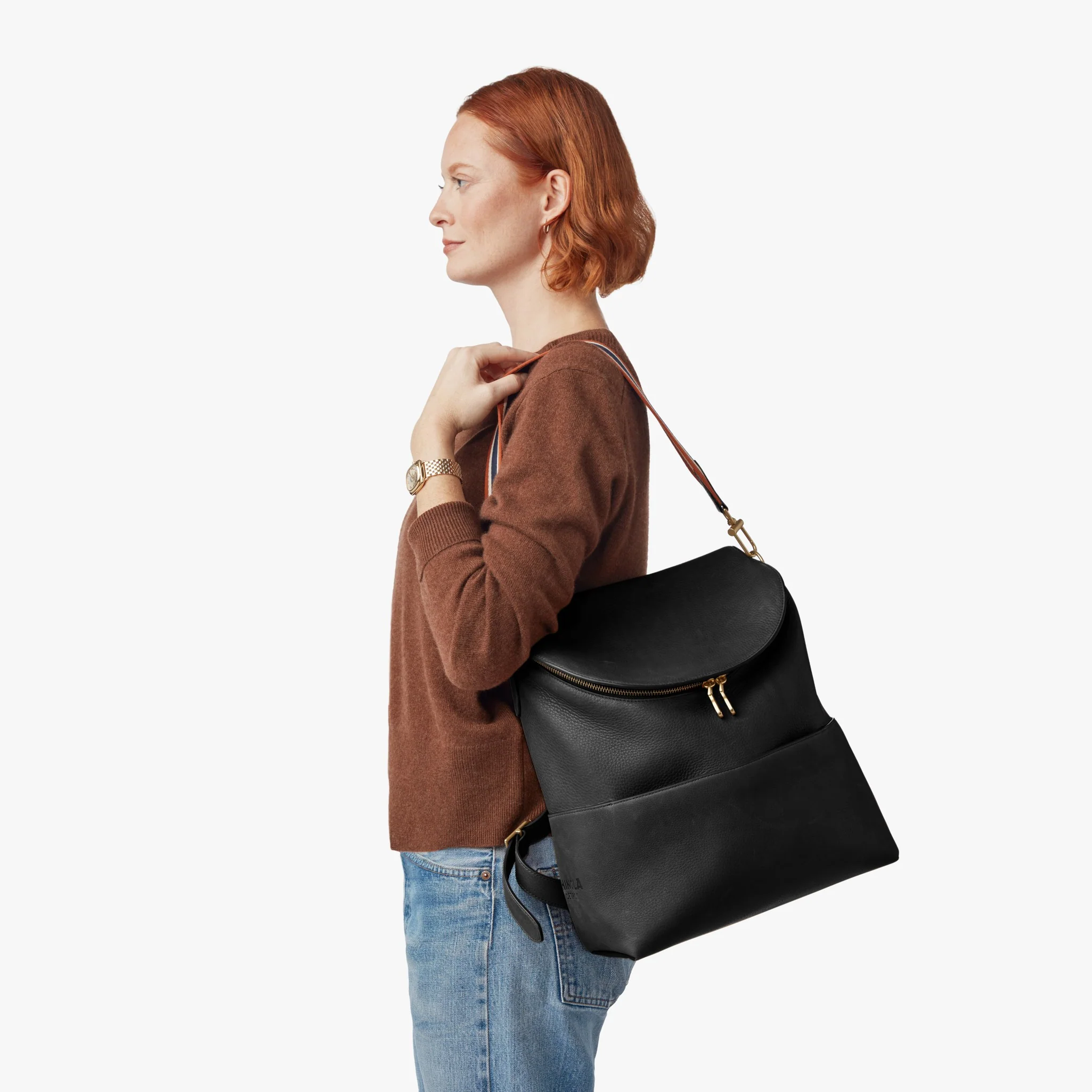 Convertible Pocket Backpack - Brand Stripe / Black - Image 6