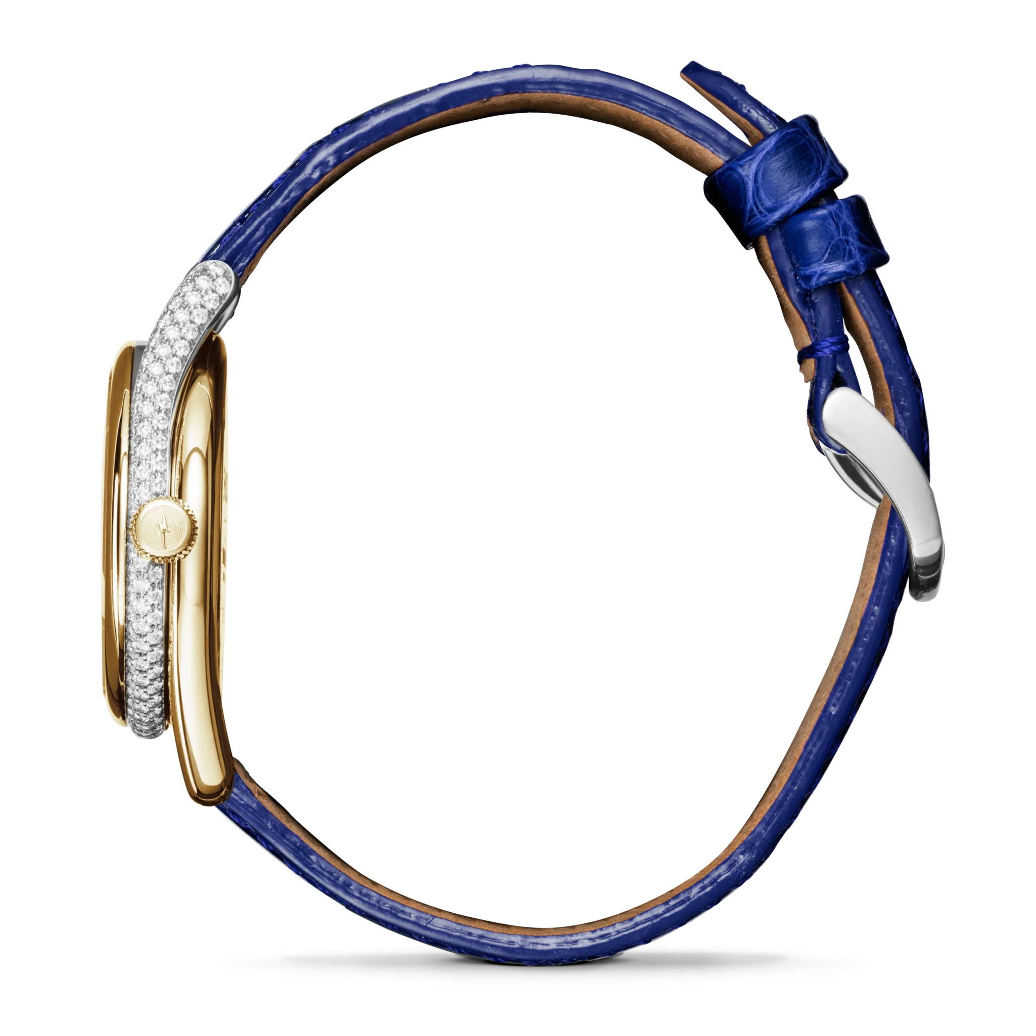 Diamond Derby Watch - Sapphire Alligator Strap - Image 4