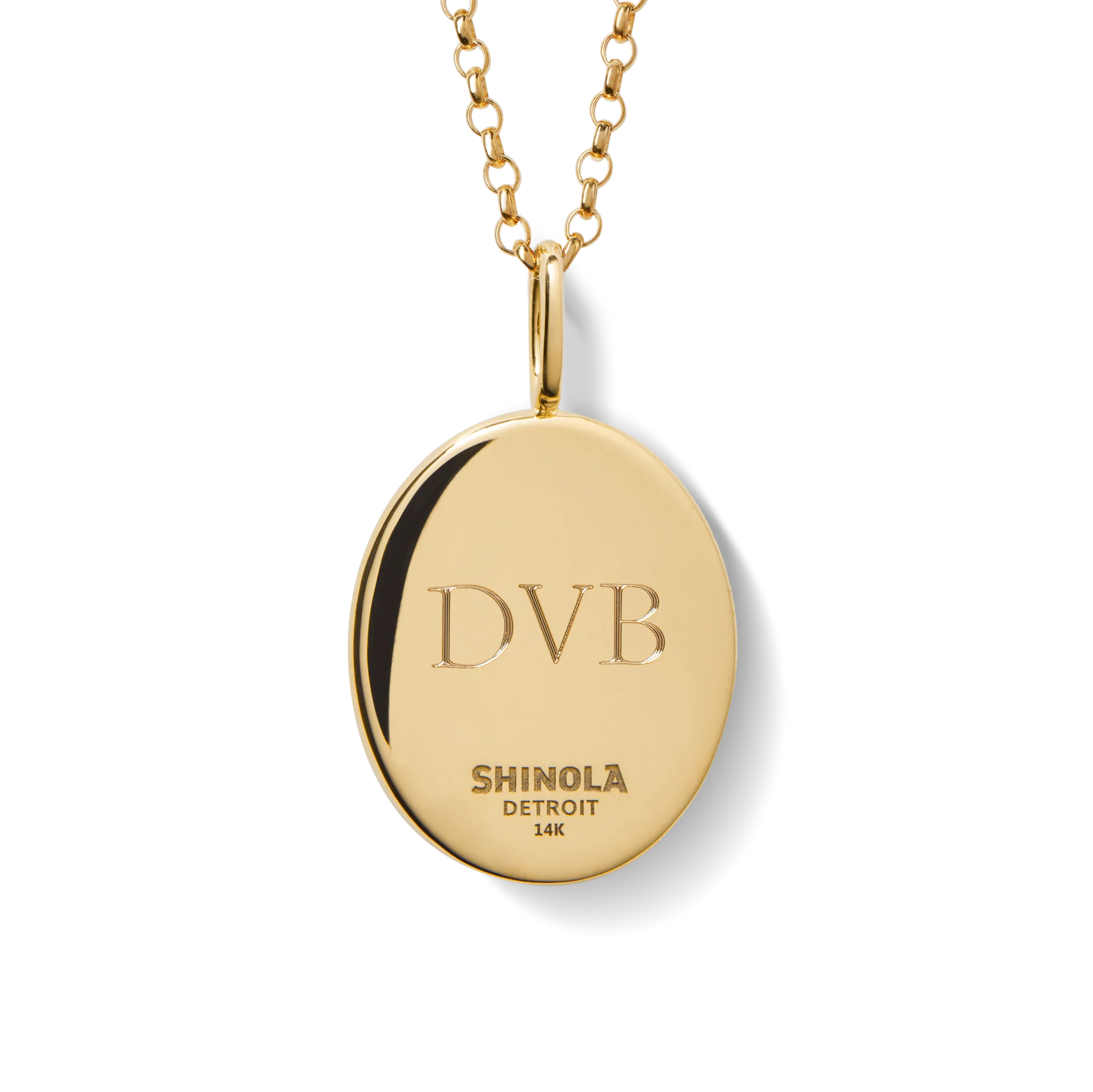 Diamond Pave Lapis Pendant Necklace - Yellow Gold - Image 6