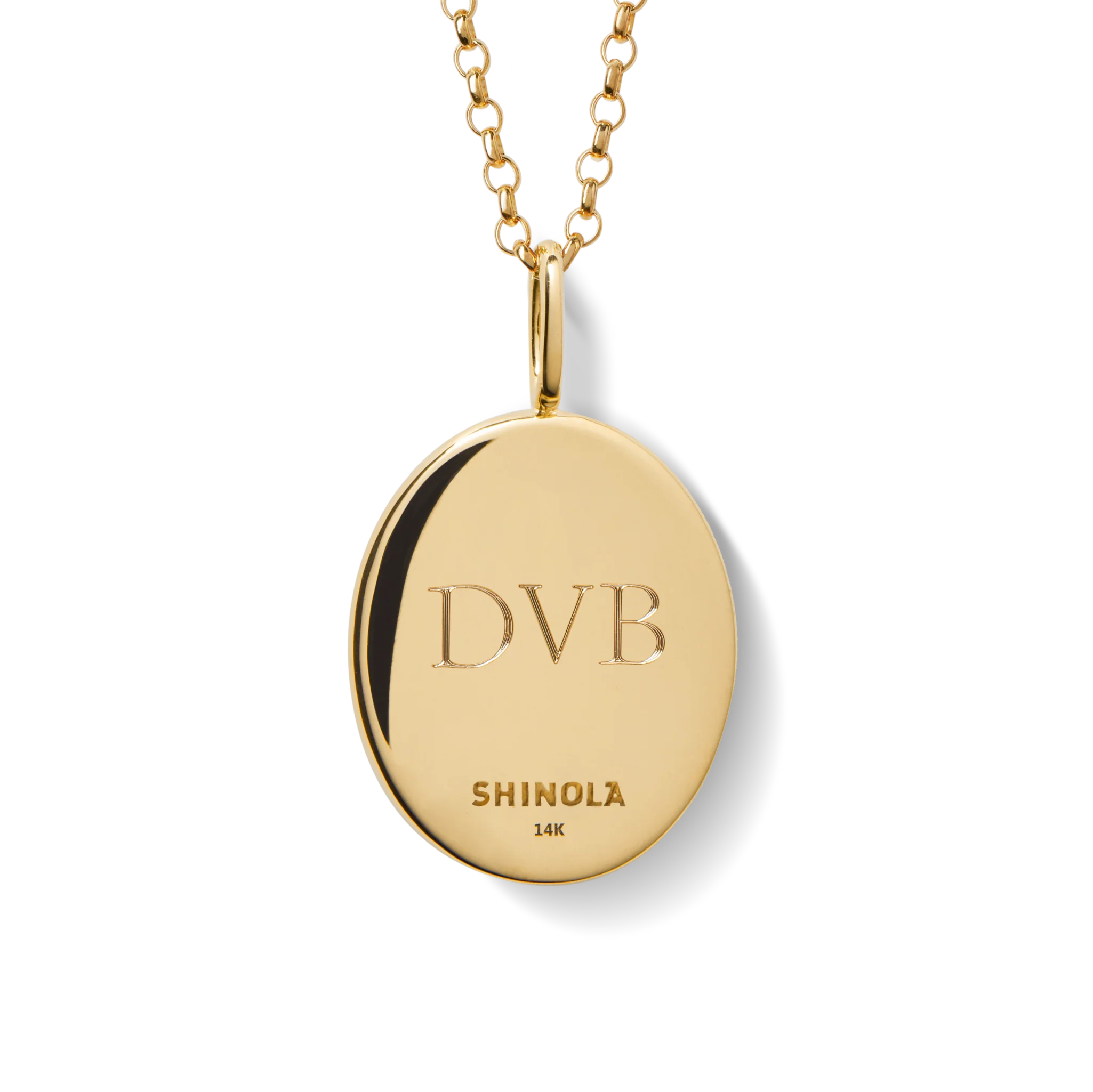 Diamond Pave Petoskey Necklace - Yellow Gold - Image 4