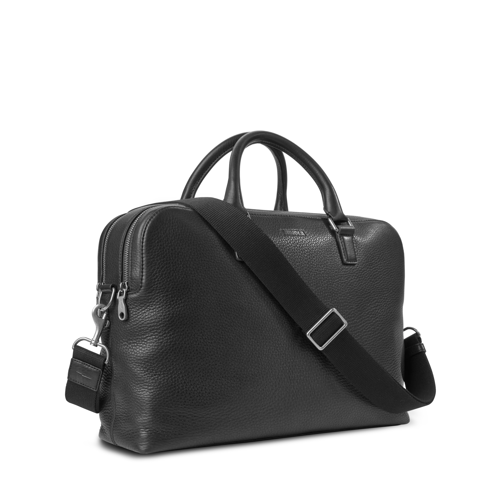 Double Zip Briefcase - Black - Image 3
