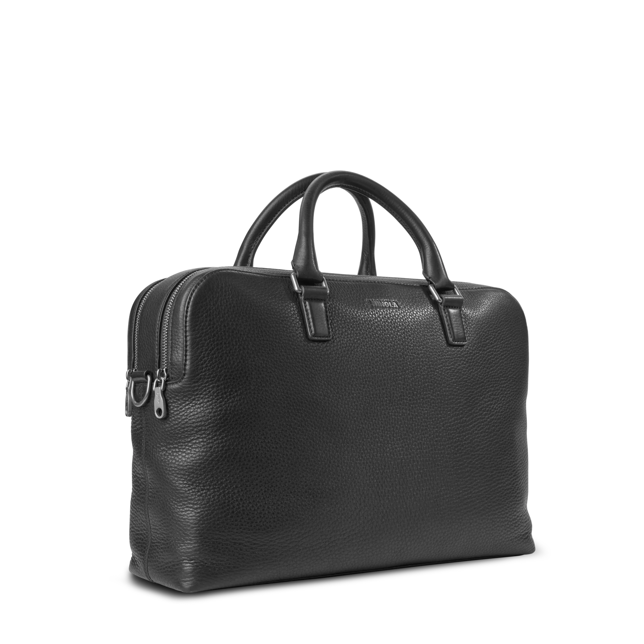 Double Zip Briefcase - Black - Image 8