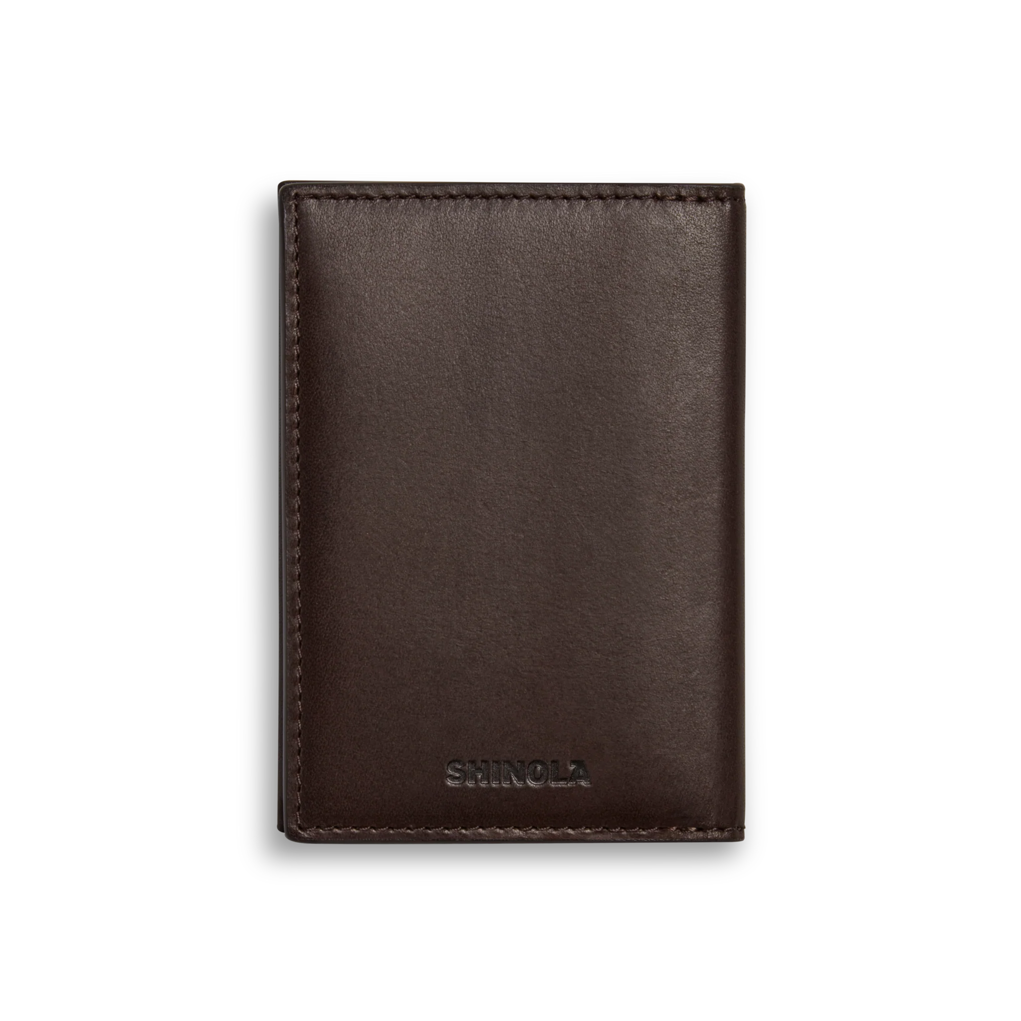 Folded Card Holder Wallet - Dark Brown - Image 3