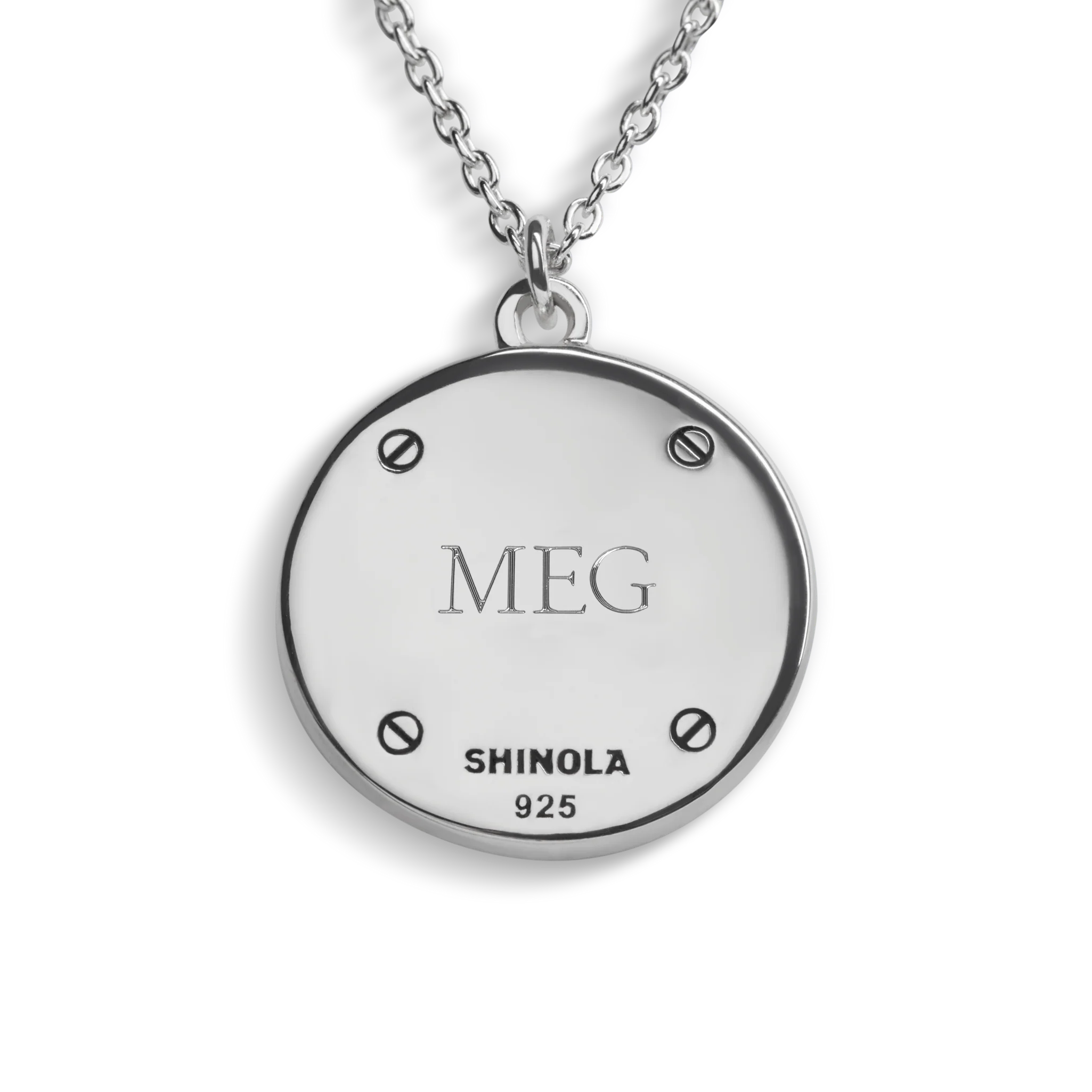 Heirloom Mother of Pearl Pendant Necklace - Sterling Silver - Image 10