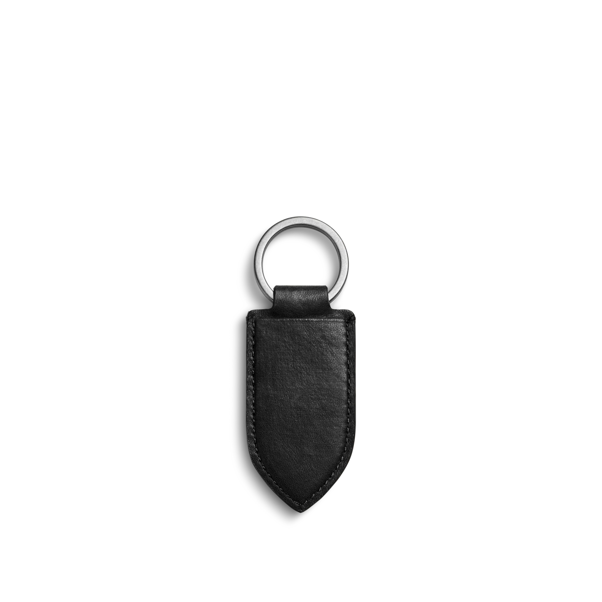 Leather Monogram Key Fob - Black - Image 2