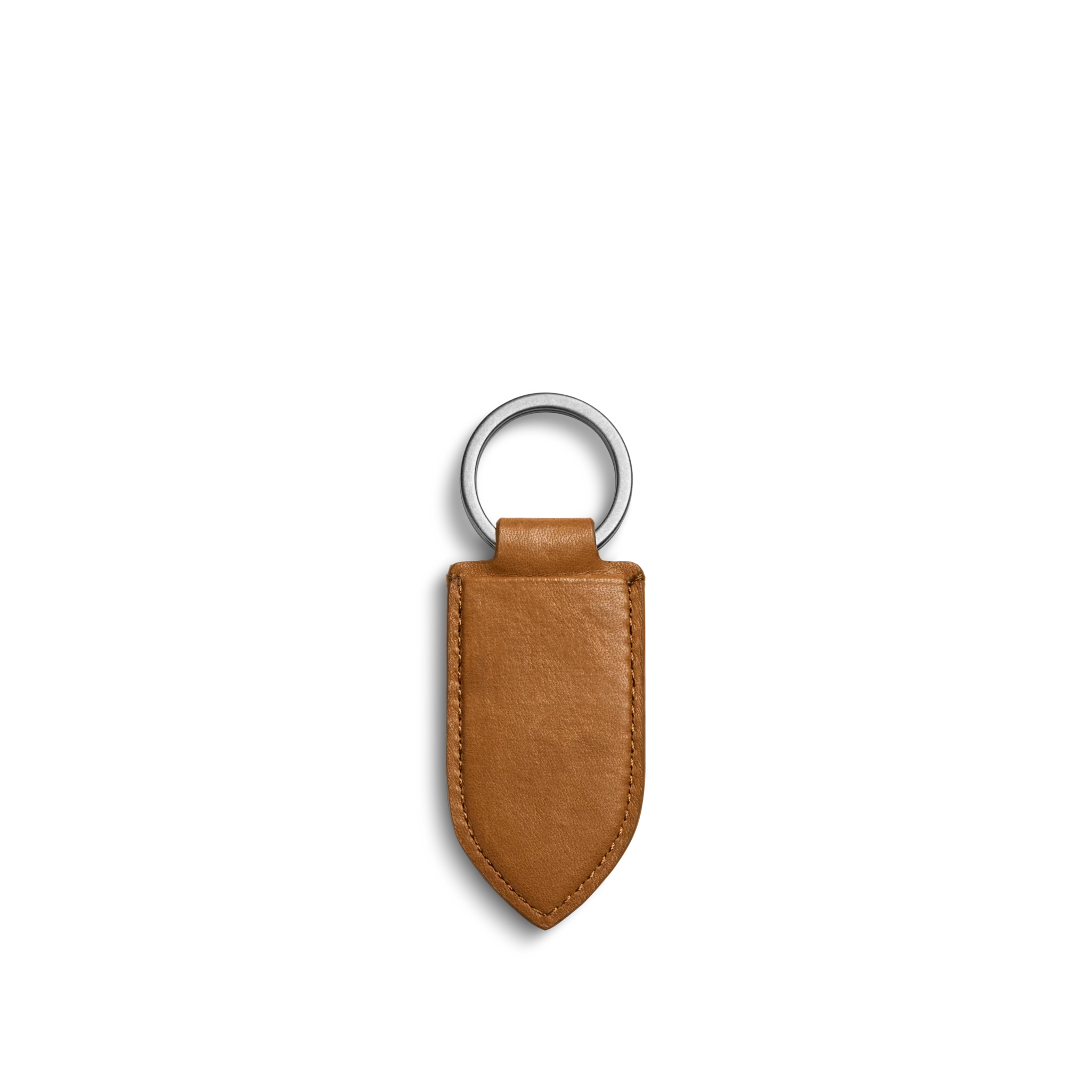 Leather Monogram Key Fob - Tan - Image 2