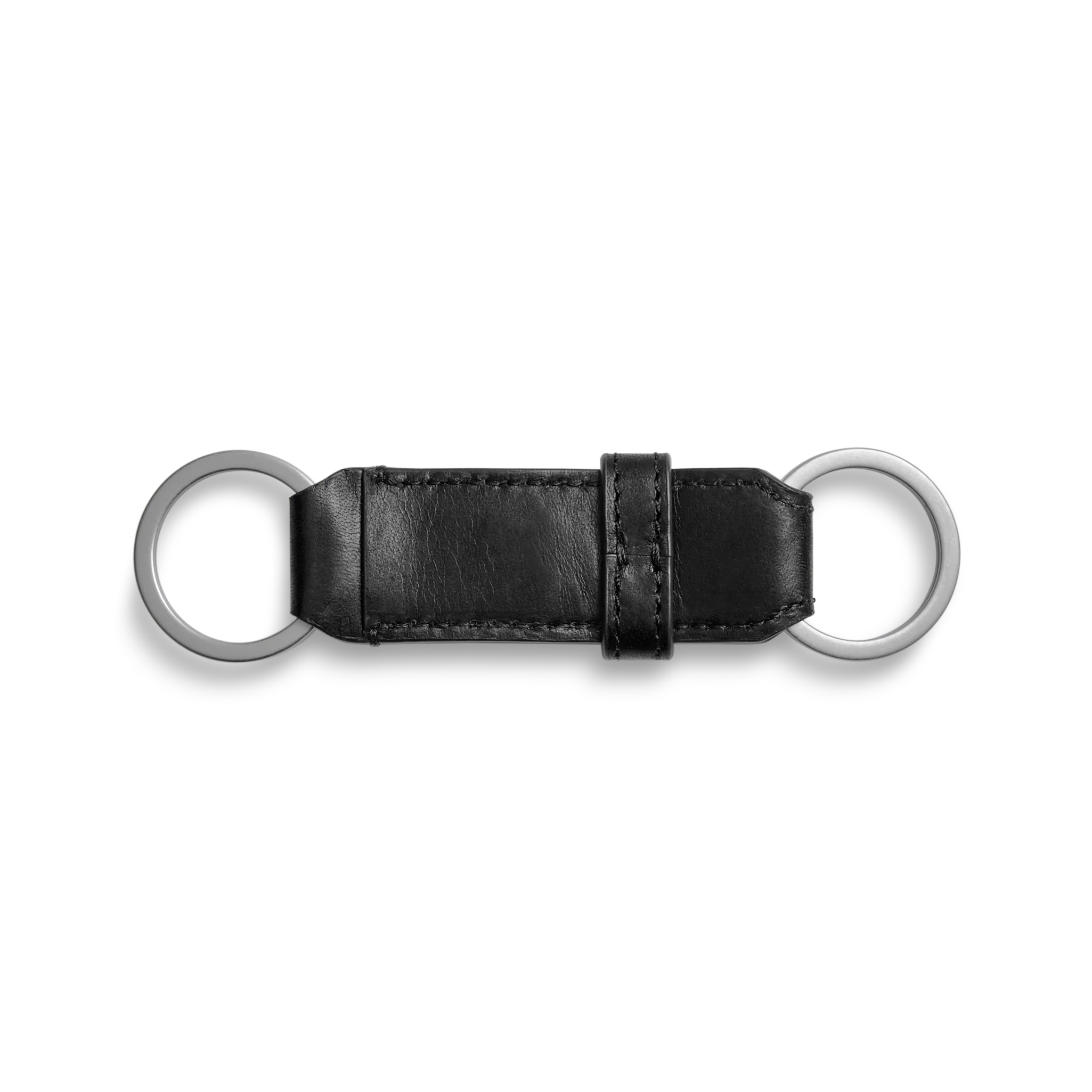 Leather Valet Key Fob - Black - Image 2