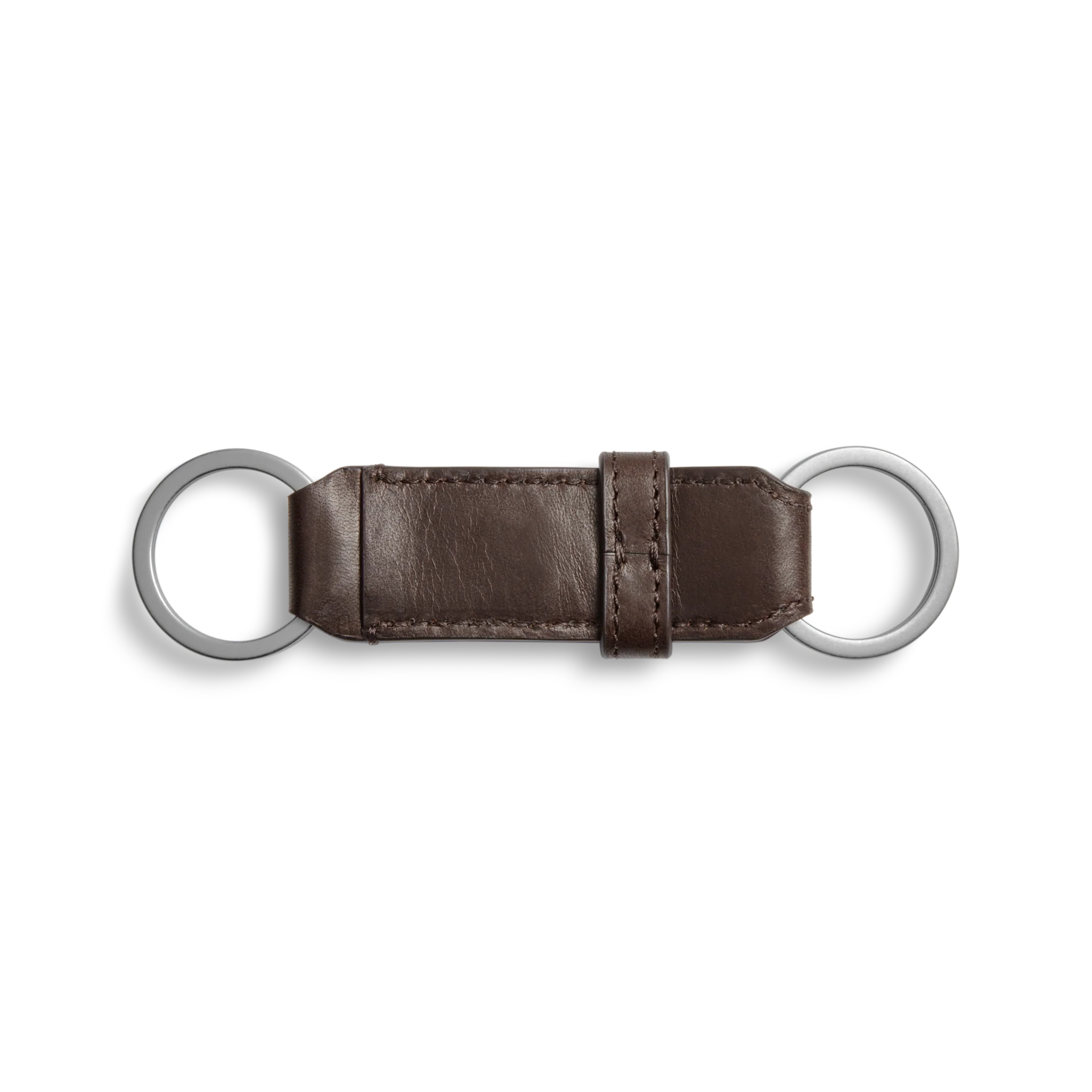 Leather Valet Key Fob - Dark Brown - Image 2