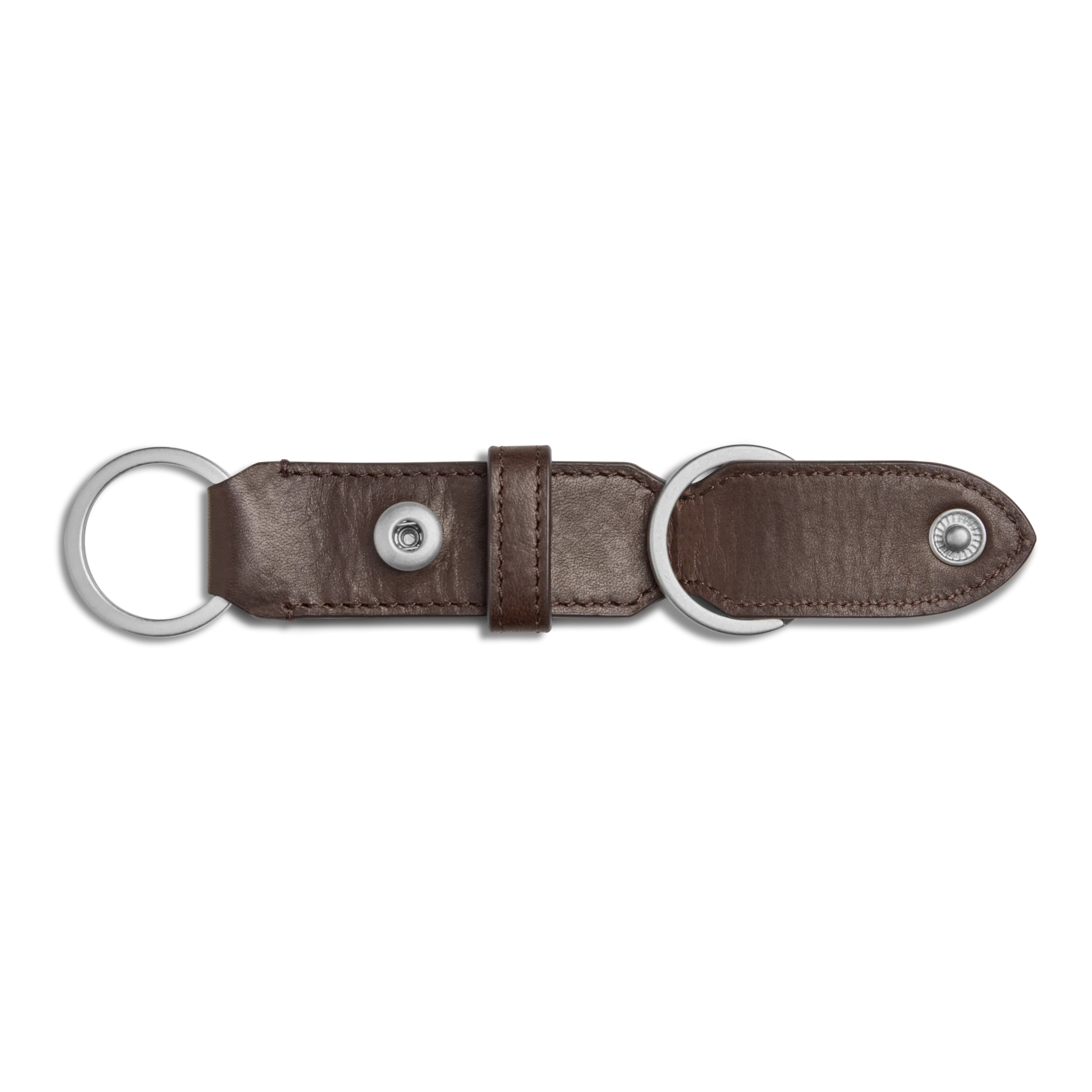Leather Valet Key Fob - Dark Brown - Image 3