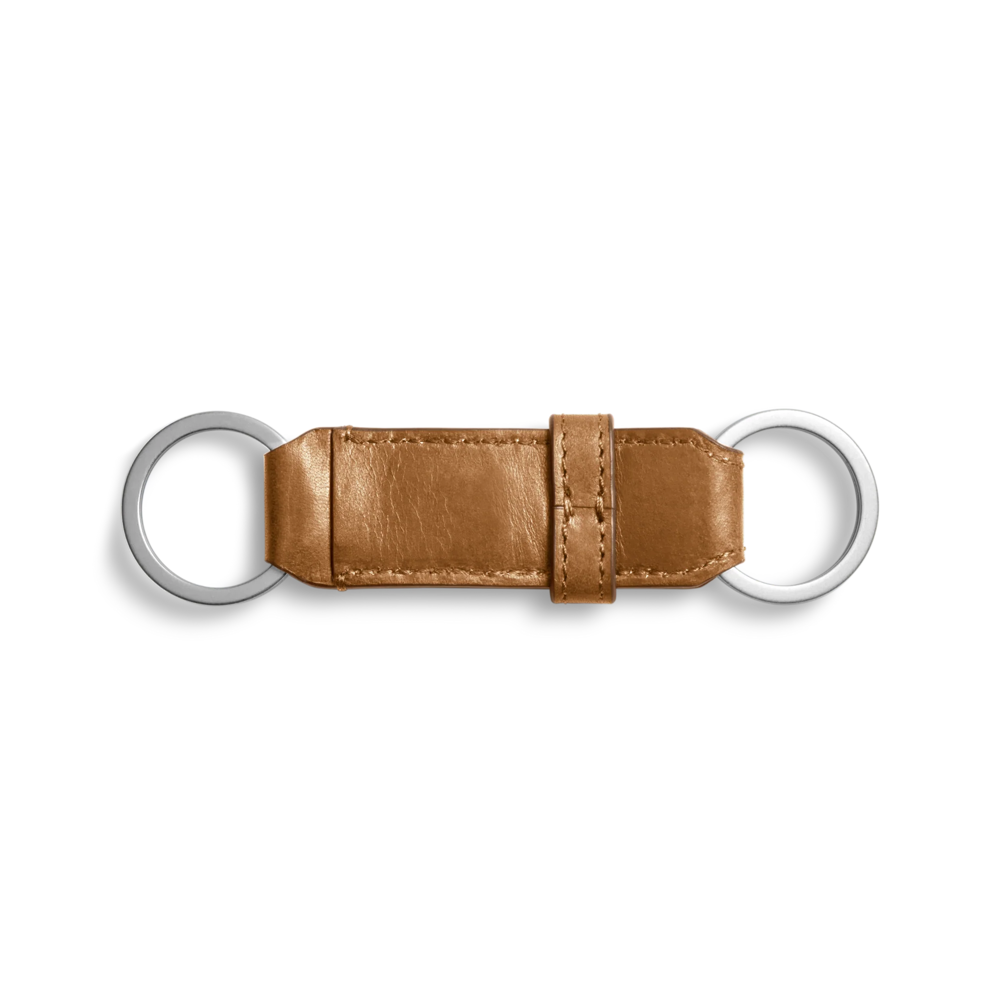 Leather Valet Key Fob - Brown - Image 2