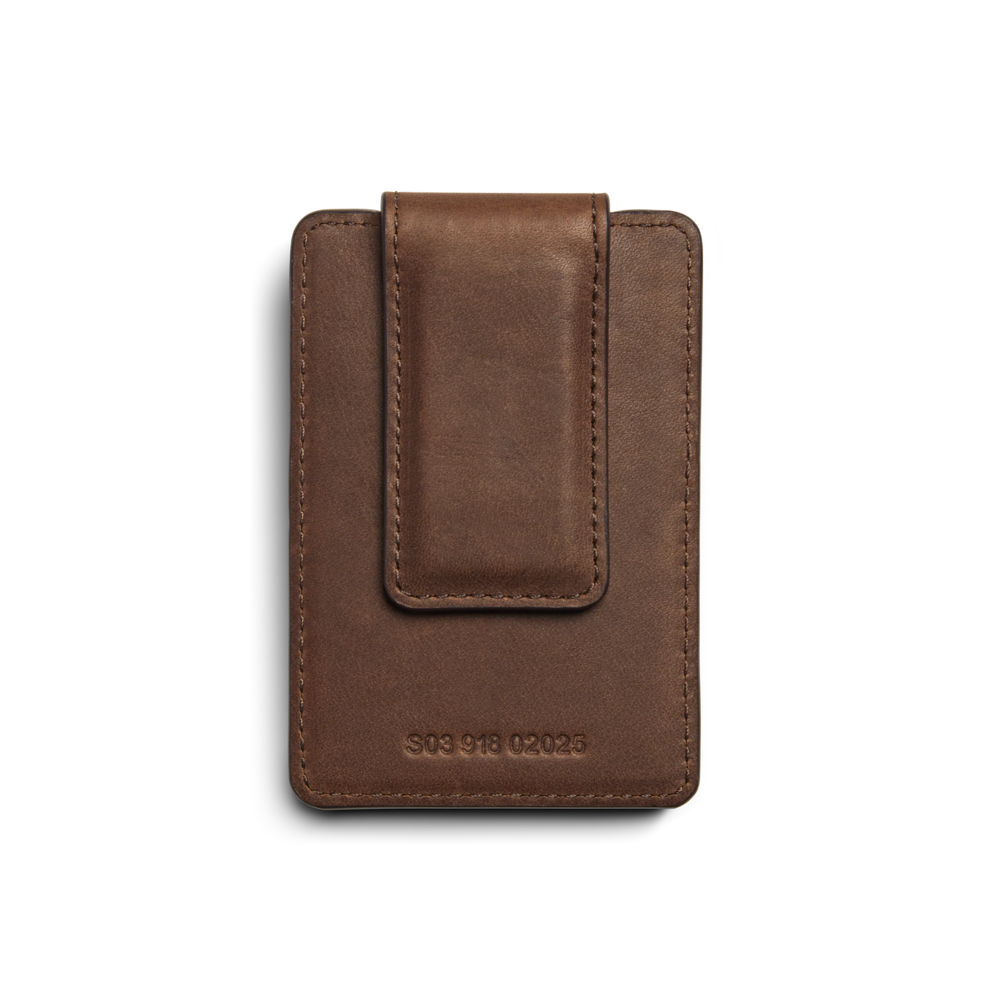 Magnetic Money Clip Card Holder - Medium Brown - Image 2