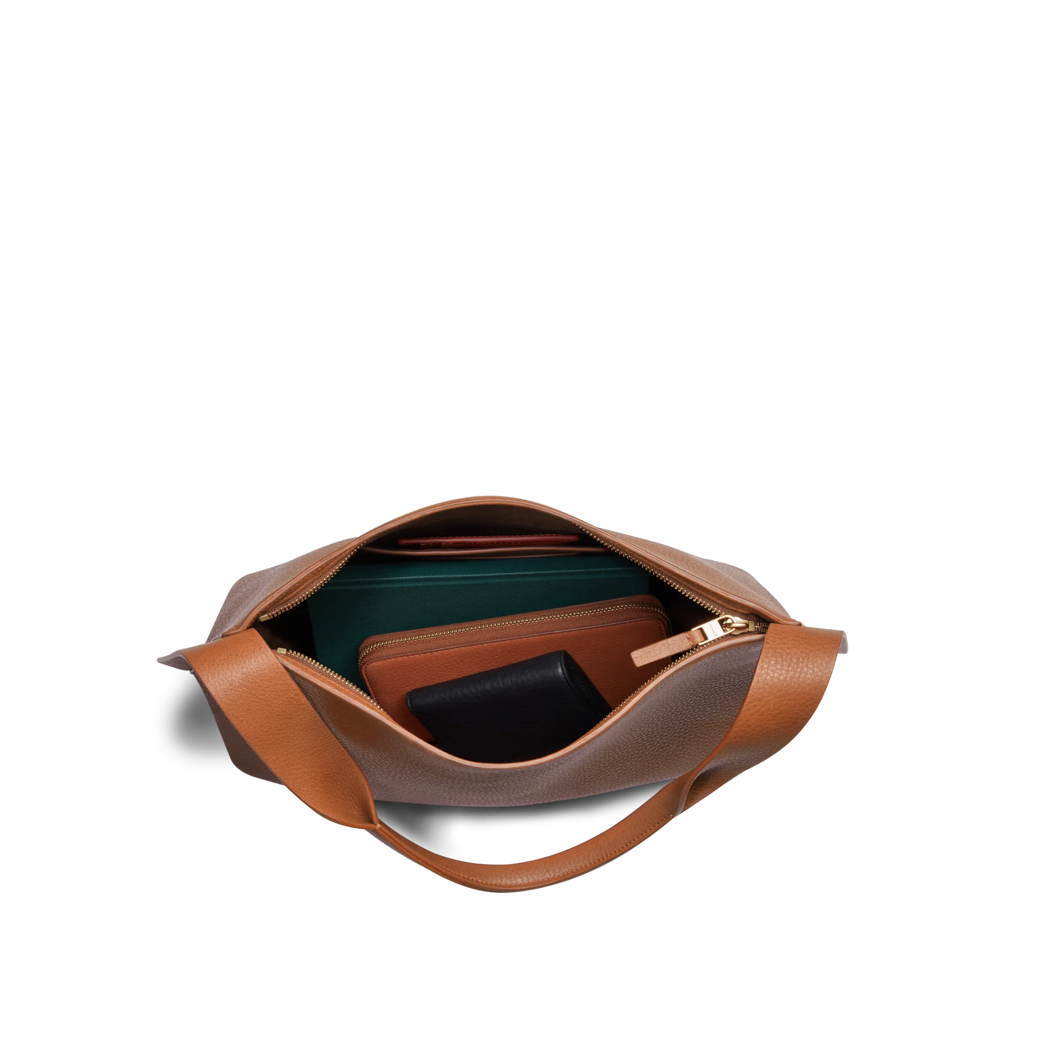 Medium Derby Shoulder Bag - Tan - Image 6