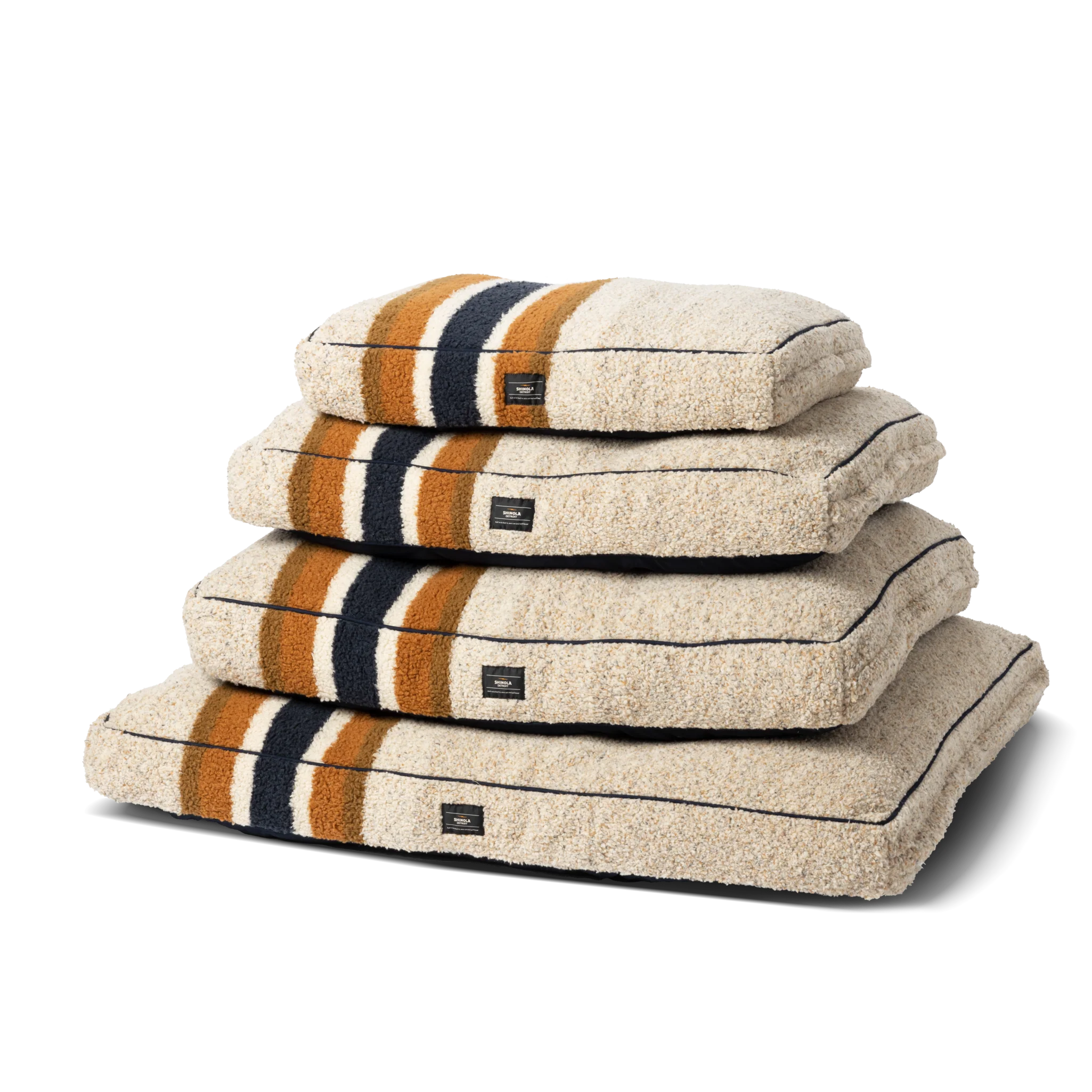 Napper Pillow Dog Bed - Stripe Brown - Image 6