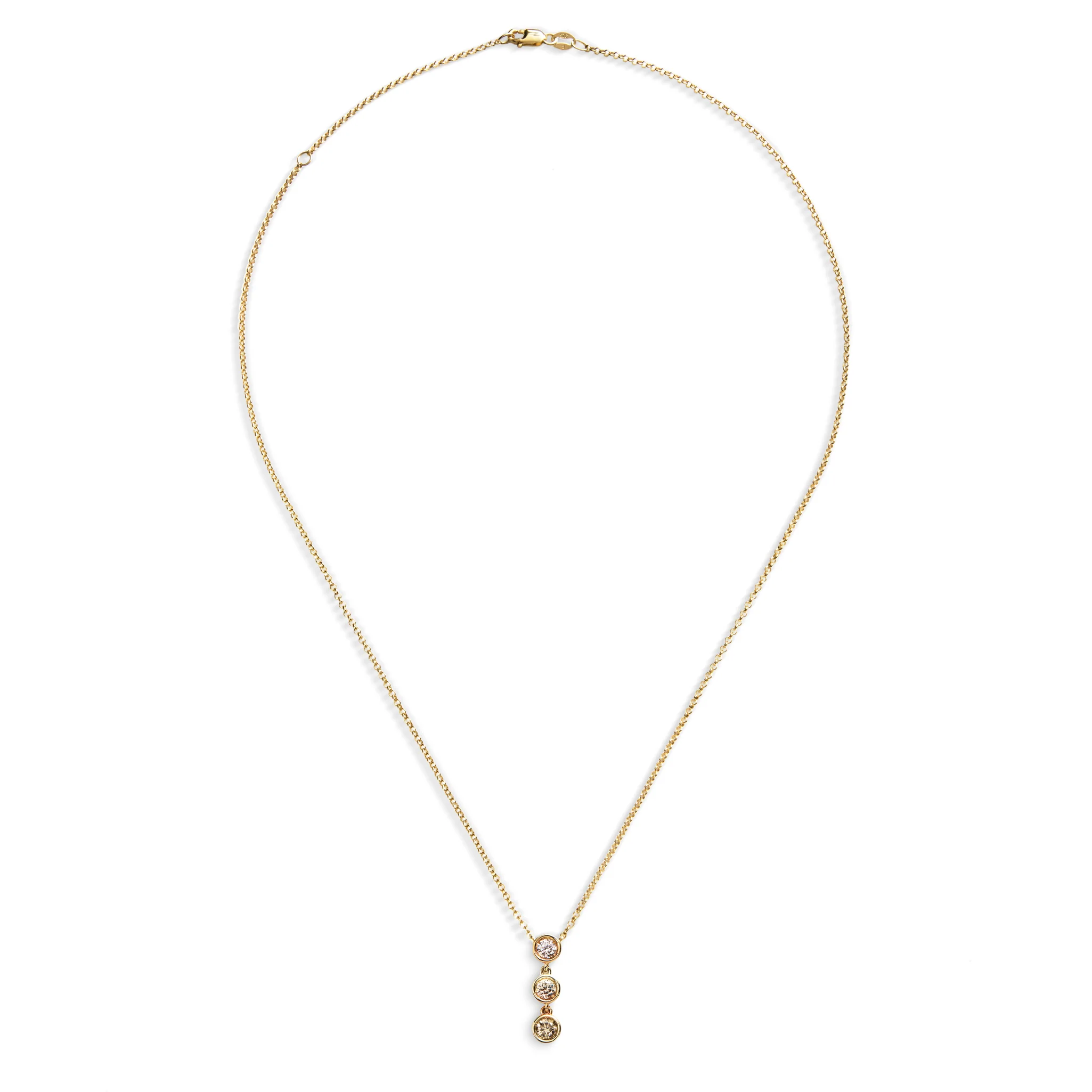 0.33 Carat Desert Diamond Drop Pendant Necklace - Image 2