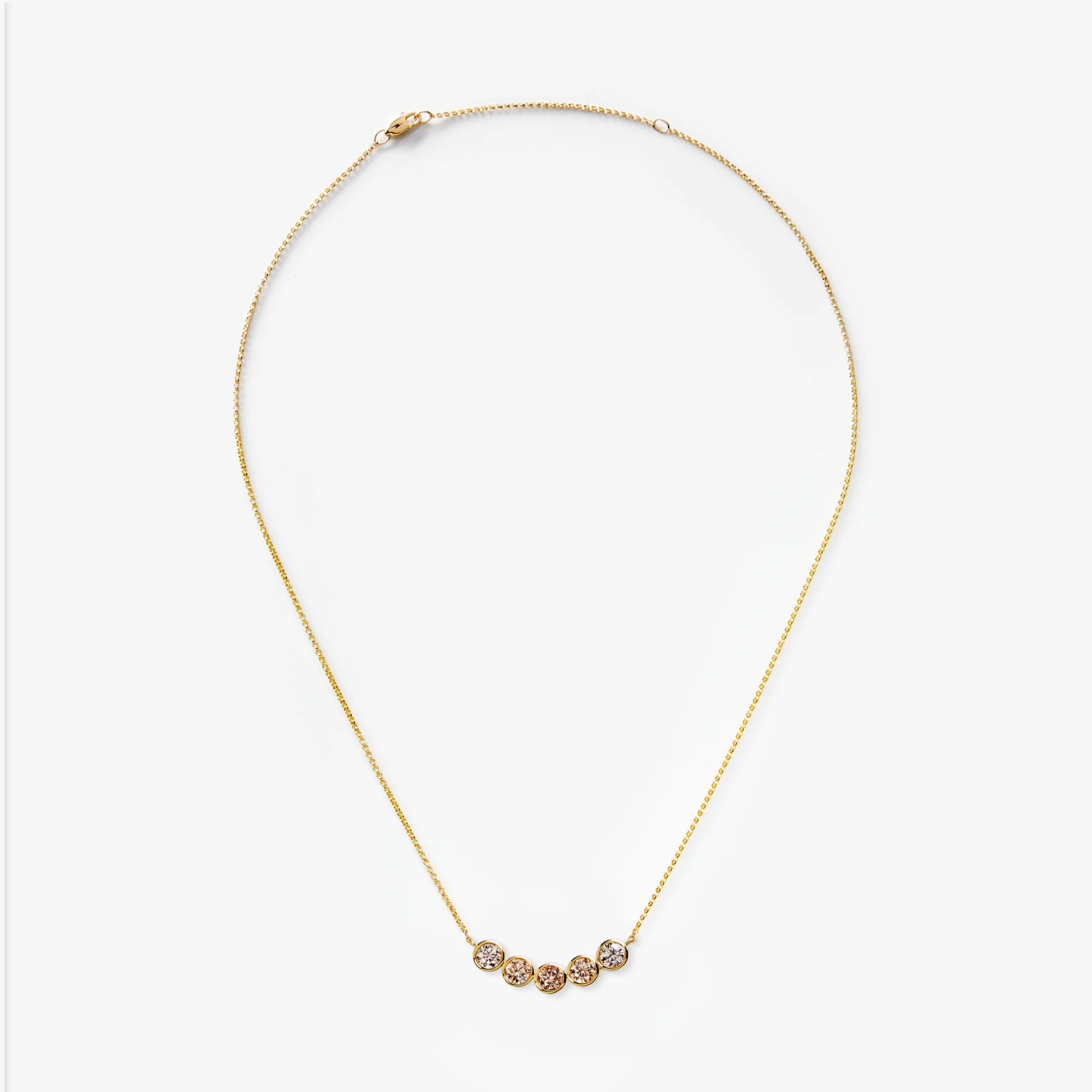 2 Carat Desert Diamond Curved Bar Necklace - Image 2