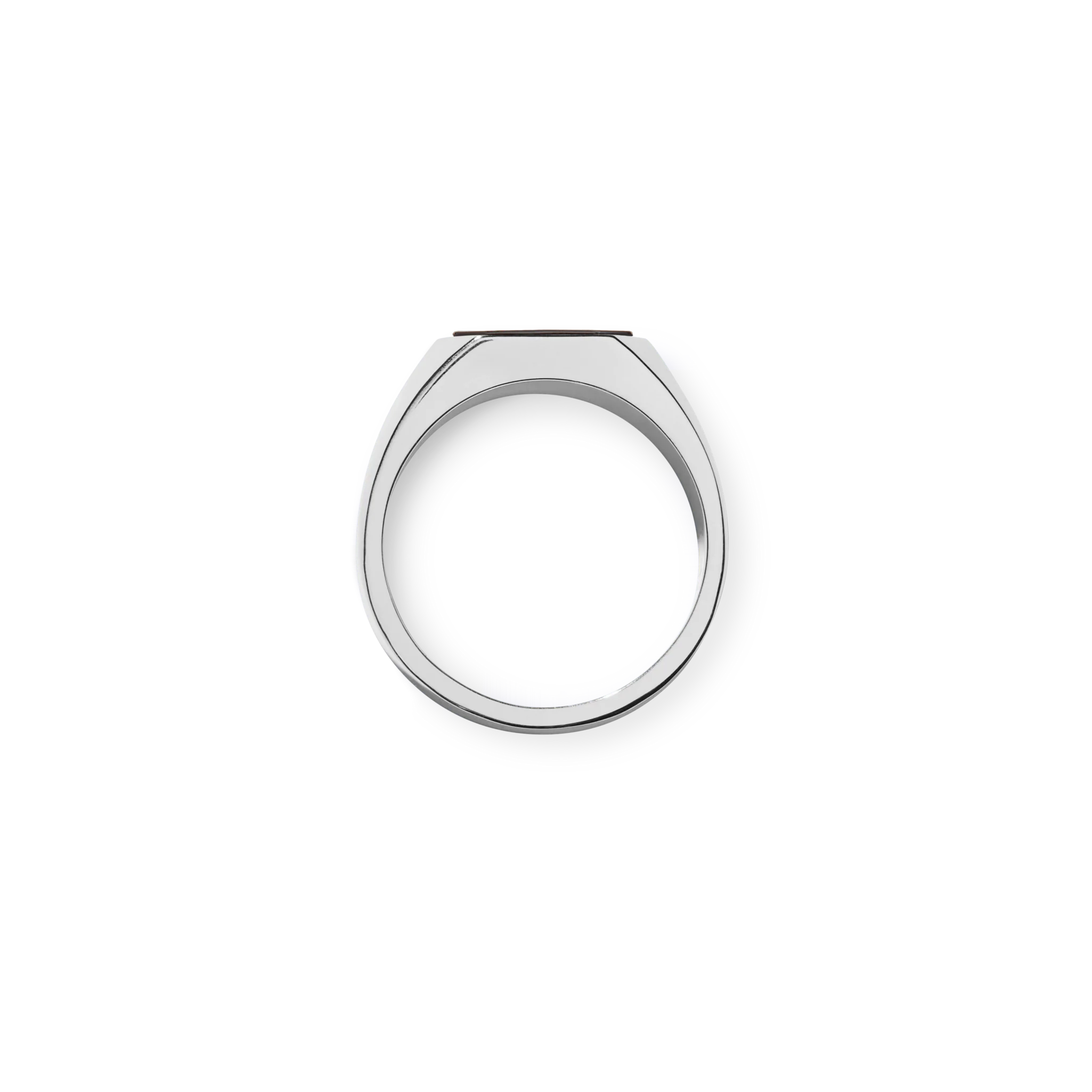 Octagonal Onyx Signet Ring - Sterling Silver - Image 4
