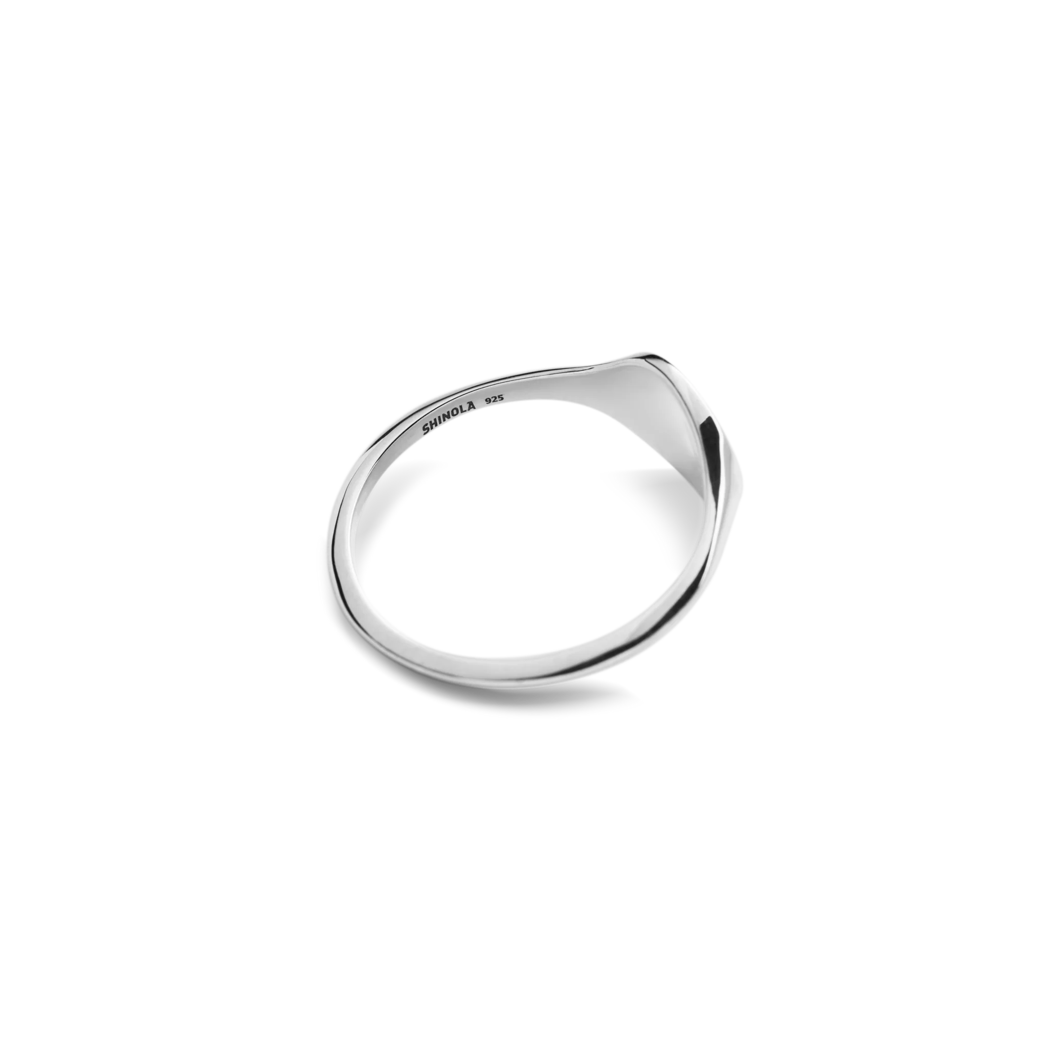 Petite Round Signet Ring - Sterling Silver - Image 3