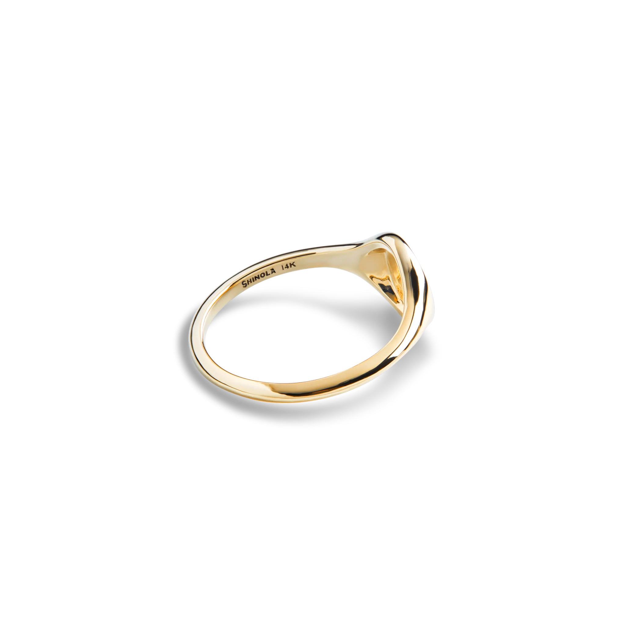 Petite Round Signet Ring - Yellow Gold - Image 3