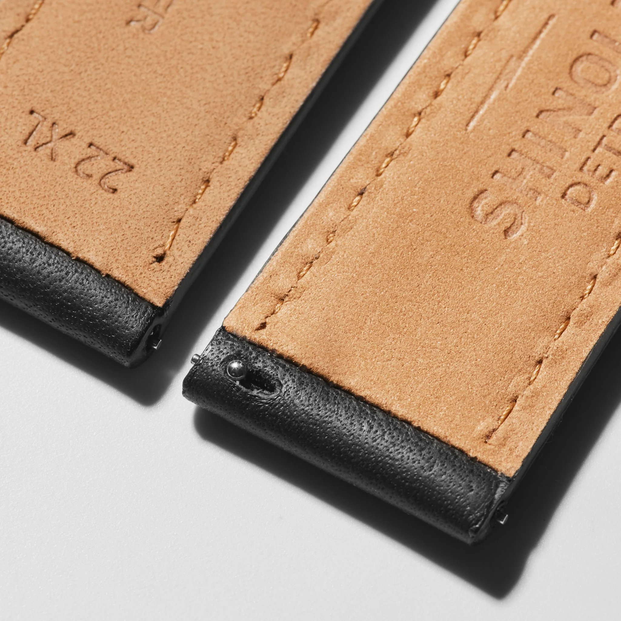 QR Strap: 22/20 XL Aniline, RR Classic, PoSS - Black - Image 3