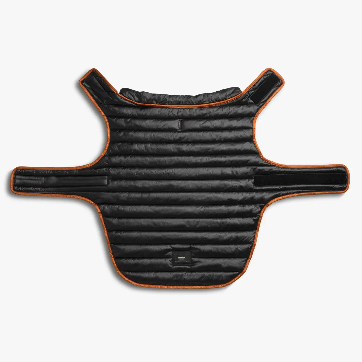 Reversible Puffer Dog Coat - Orange / Black - Image 5