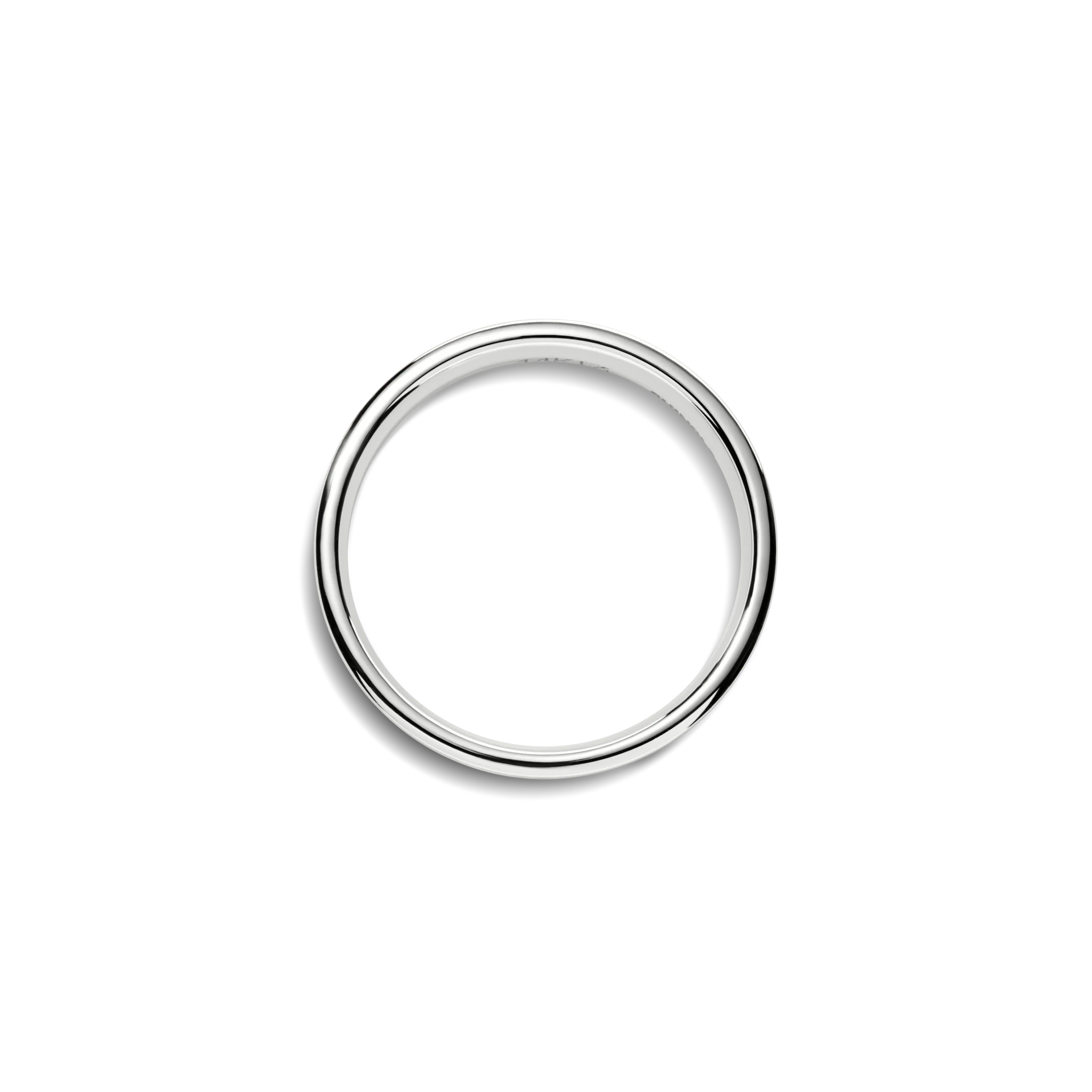 4mm Flat White Gold Band - Image 2