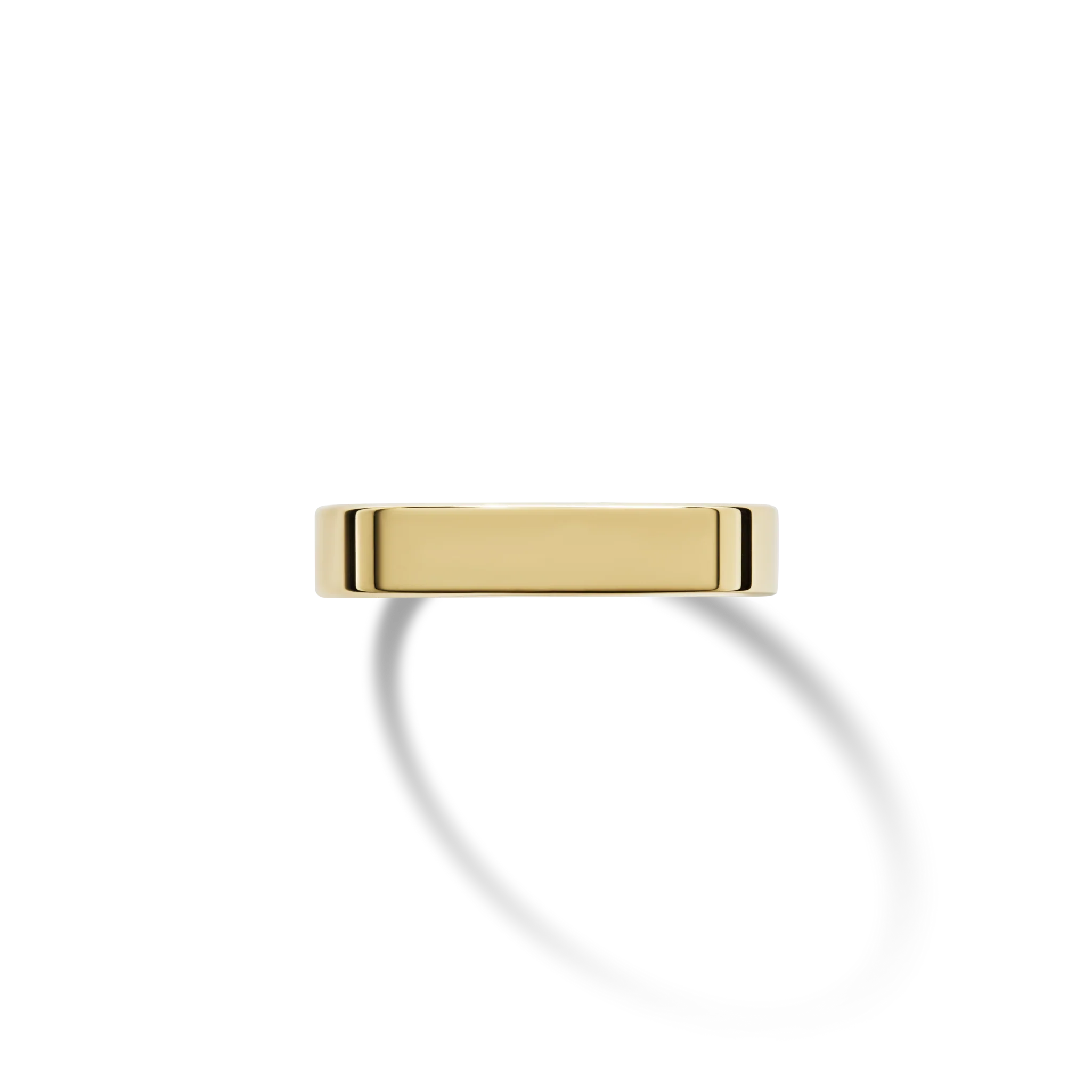 4mm Flat Yellow Gold Band - Image 3