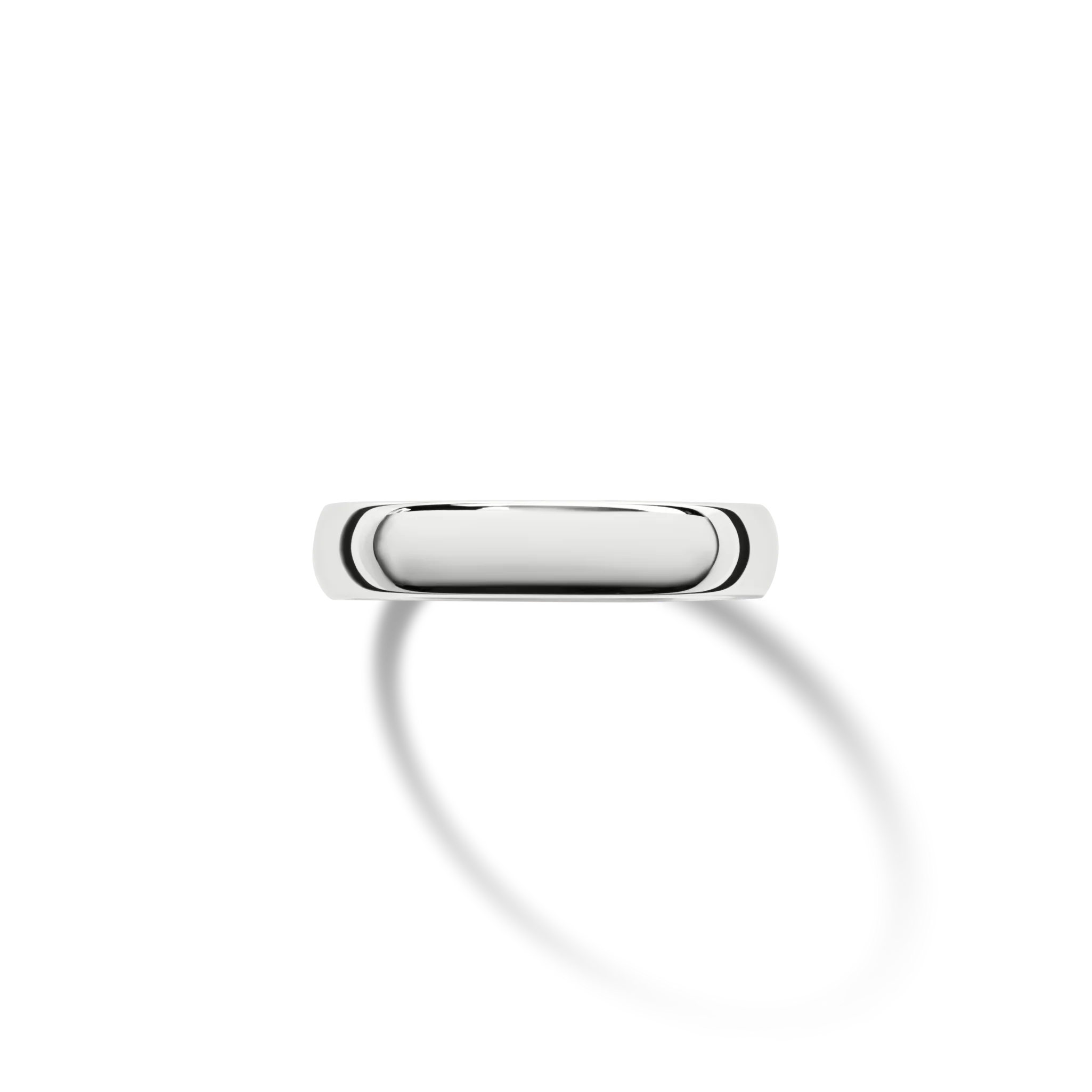 4mm Round White Gold Band - Image 3