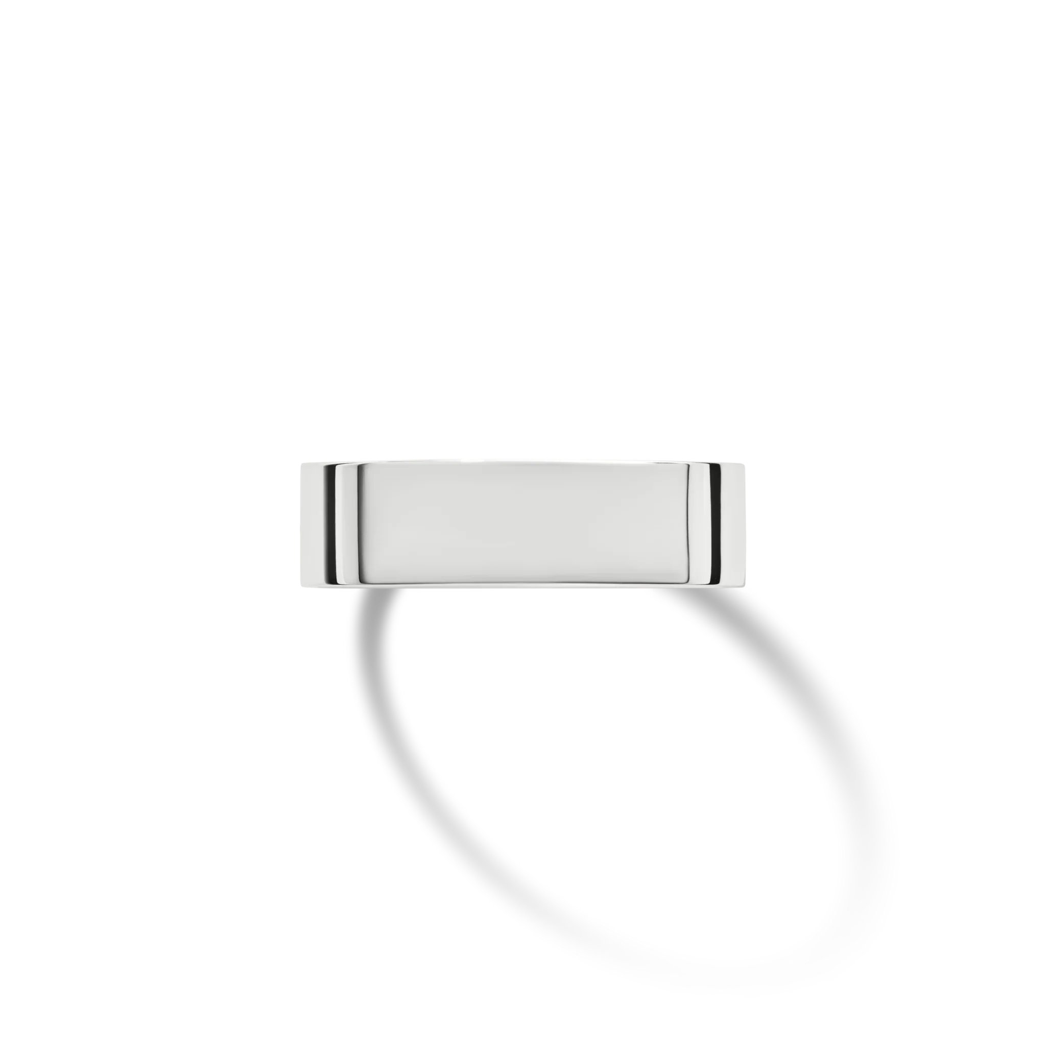 6mm Flat White Gold Band - Image 3