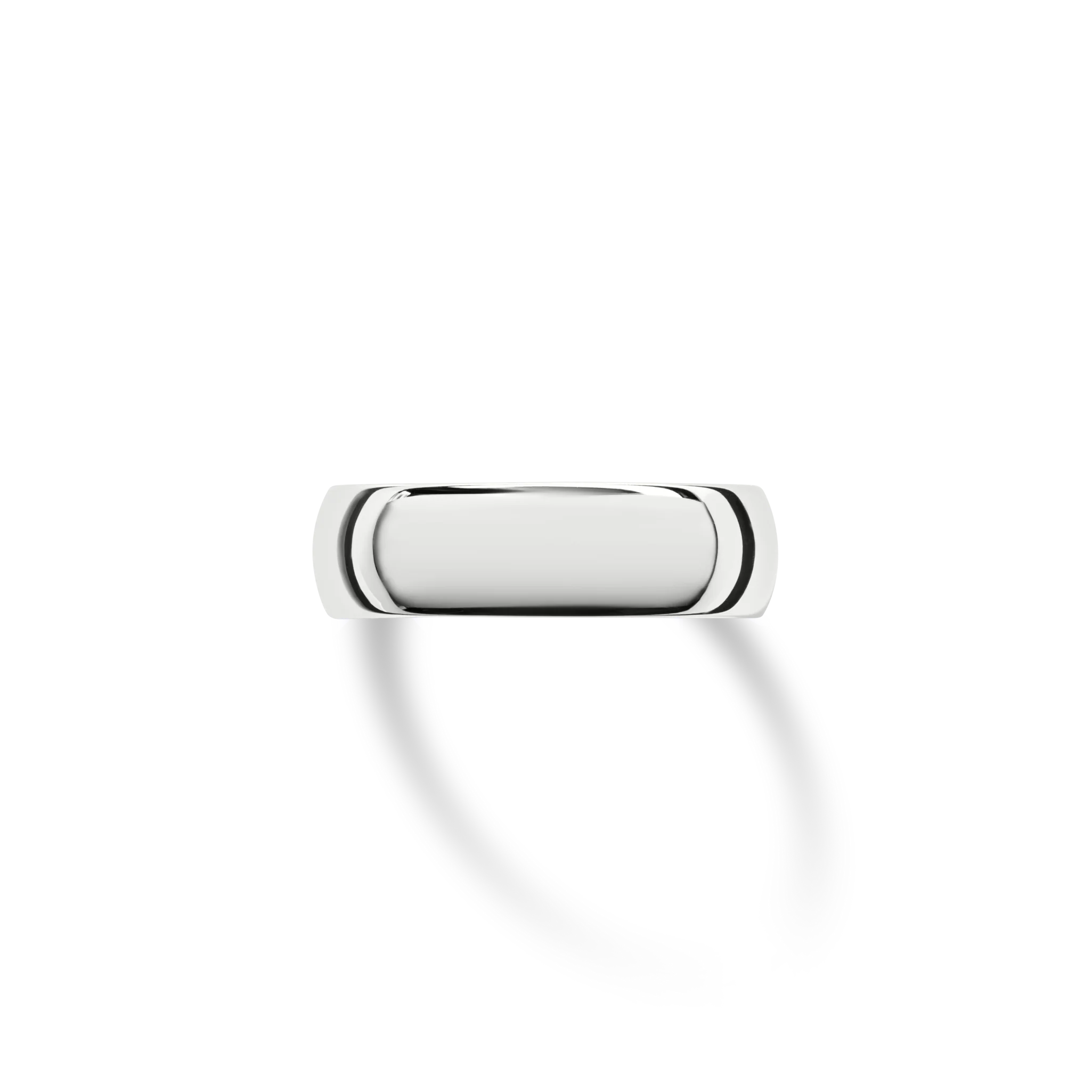 6mm Round White Gold Band - Image 3