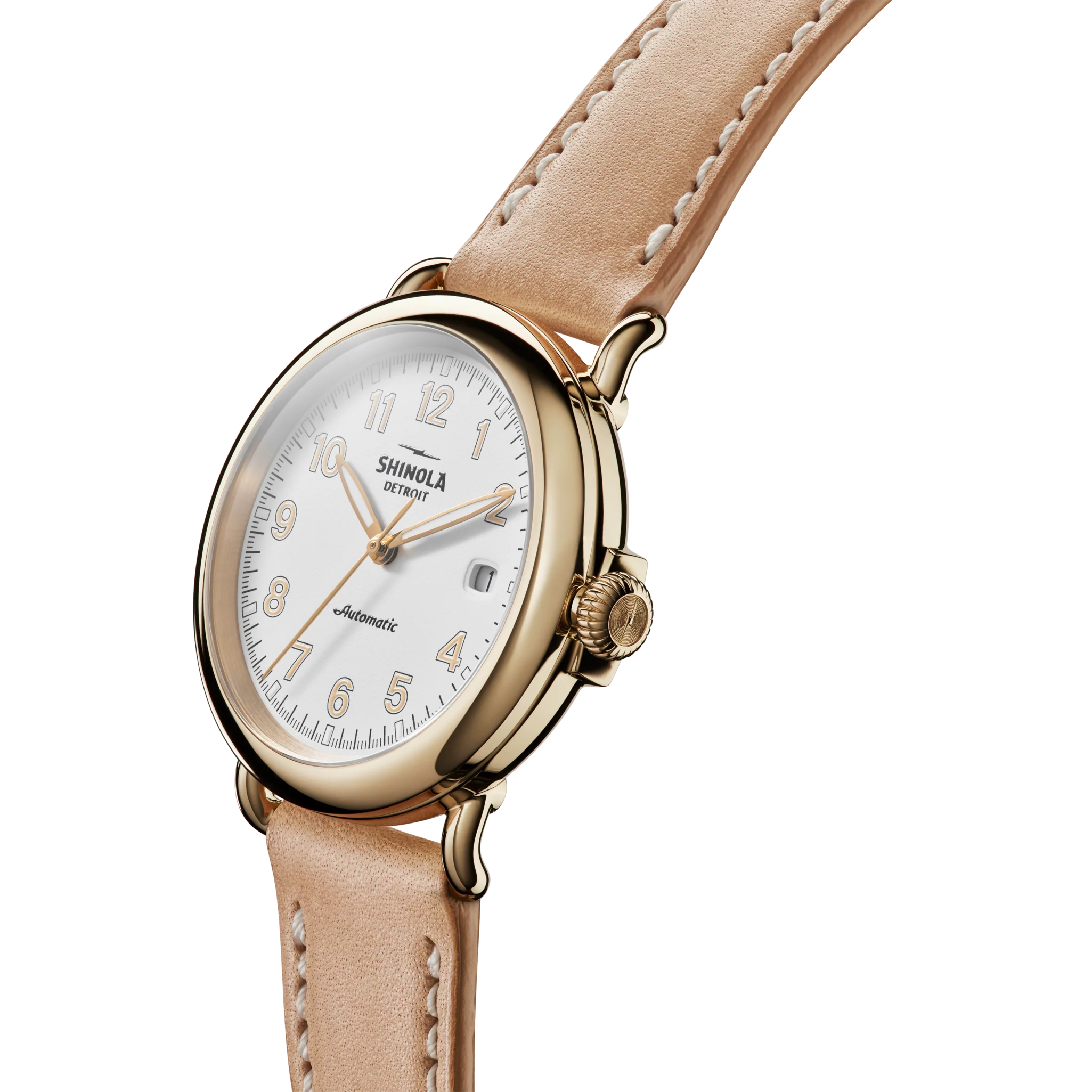 Runwell Automatic Watch - Natural Leather Strap - Image 3