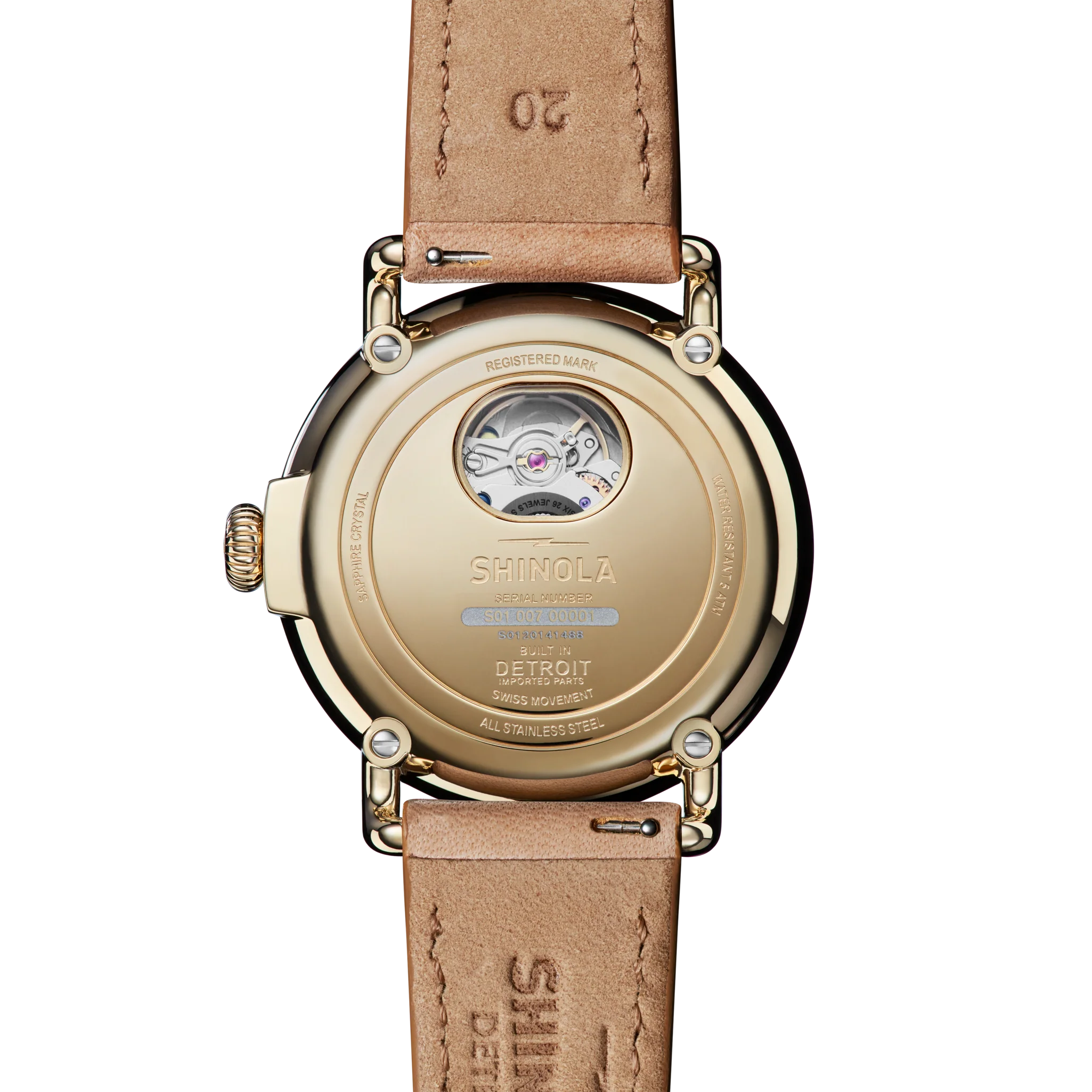 Runwell Automatic Watch - Natural Leather Strap - Image 5