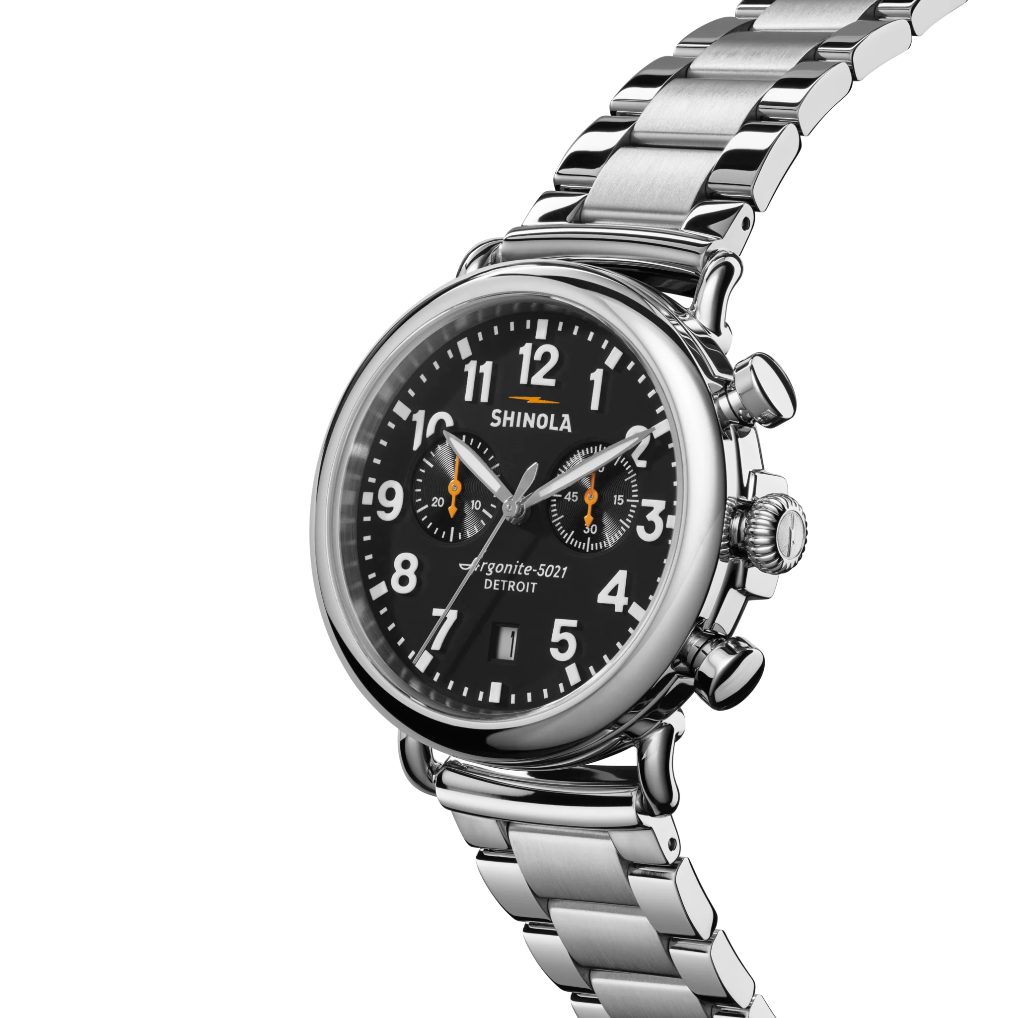 Runwell Chronograph Watch - Black - Image 3