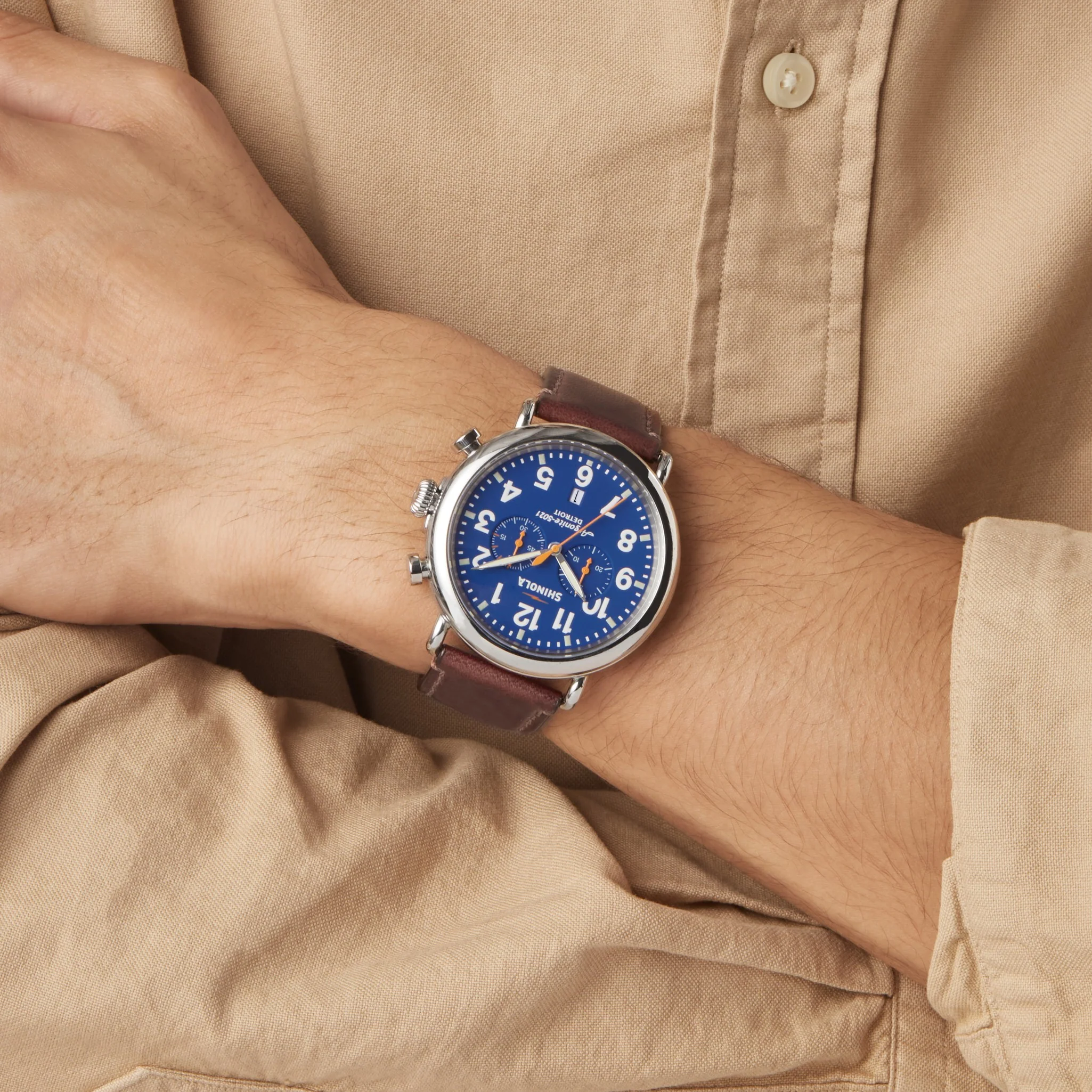 Runwell Chronograph Watch - Blue - Image 2