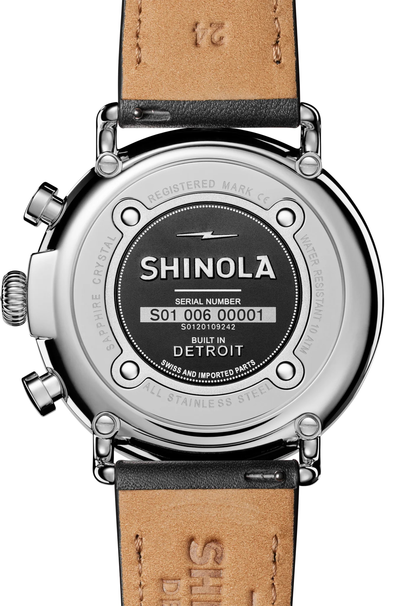 Runwell Chronograph Watch - Glossy Black - Image 4