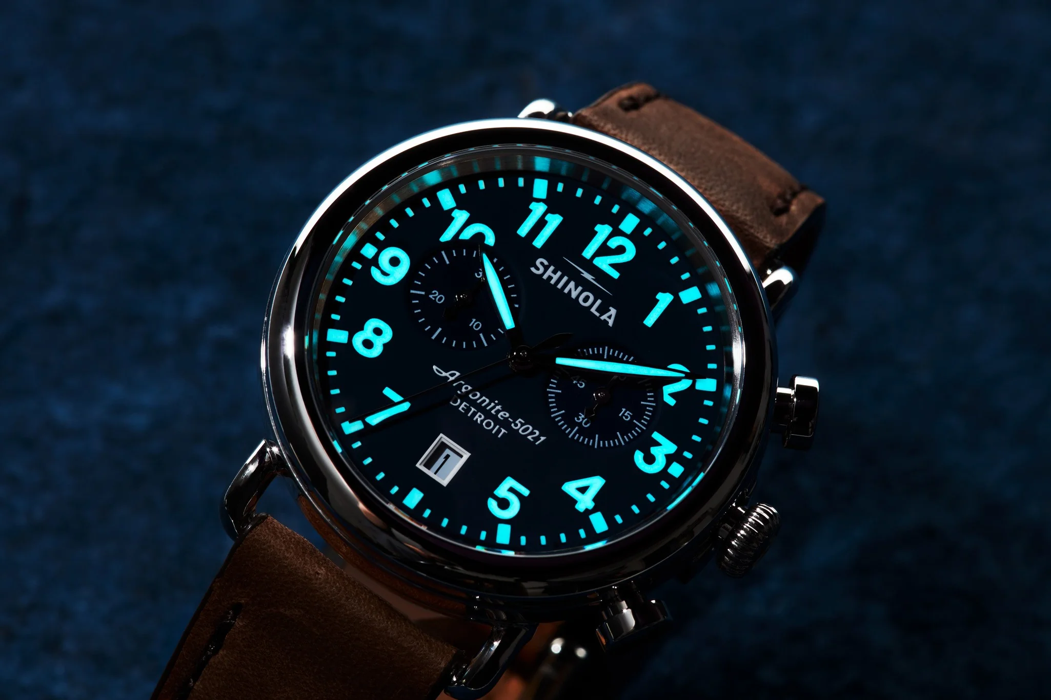 Runwell Chronograph Watch - Midnight Blue - Image 2