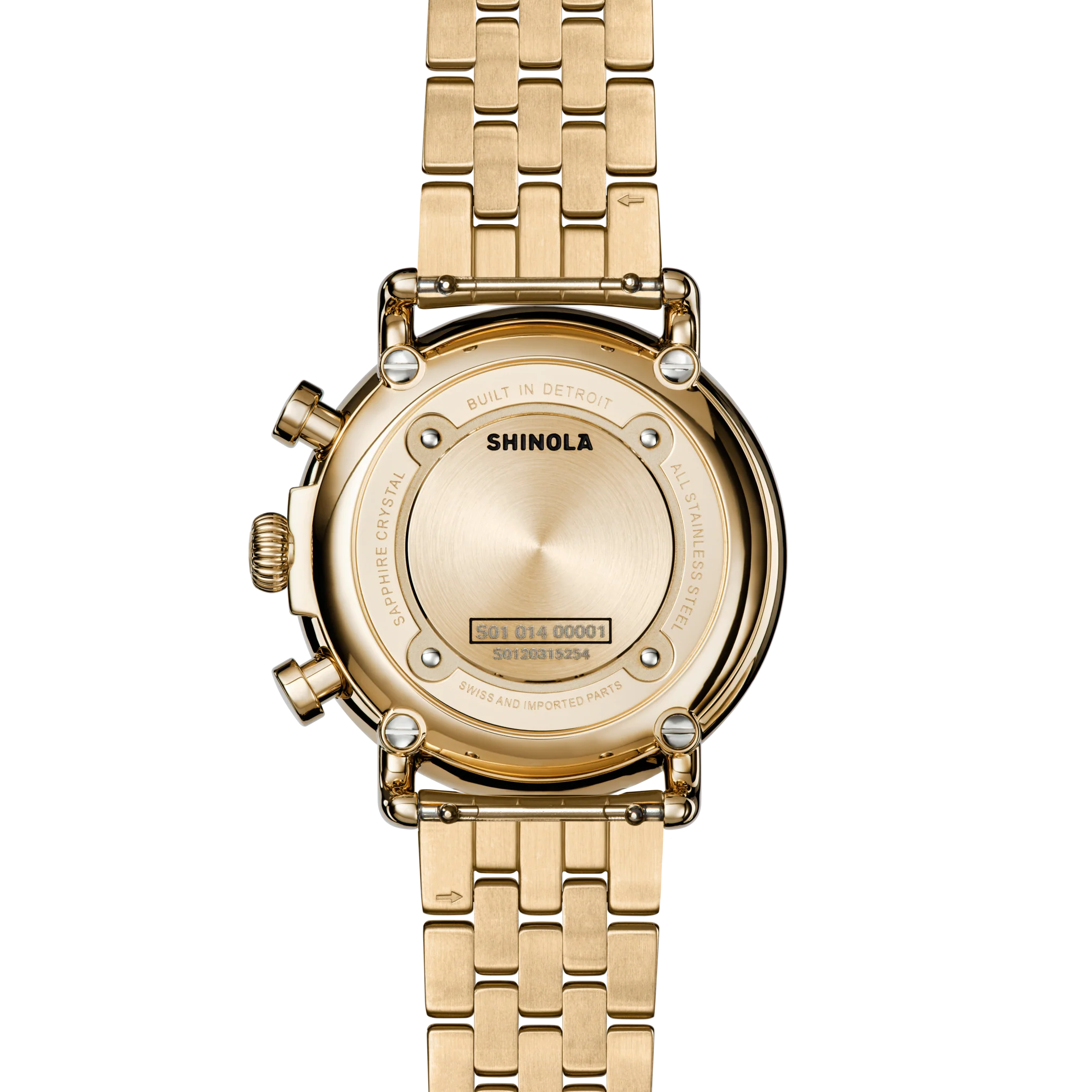 Runwell Chronograph Watch - MOP Gold Bracelet - Image 5