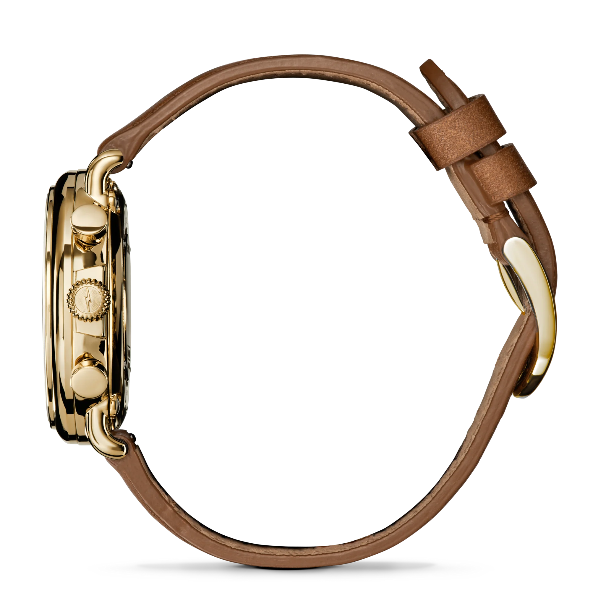Runwell Chronograph Watch - Tan Leather Strap - Image 4