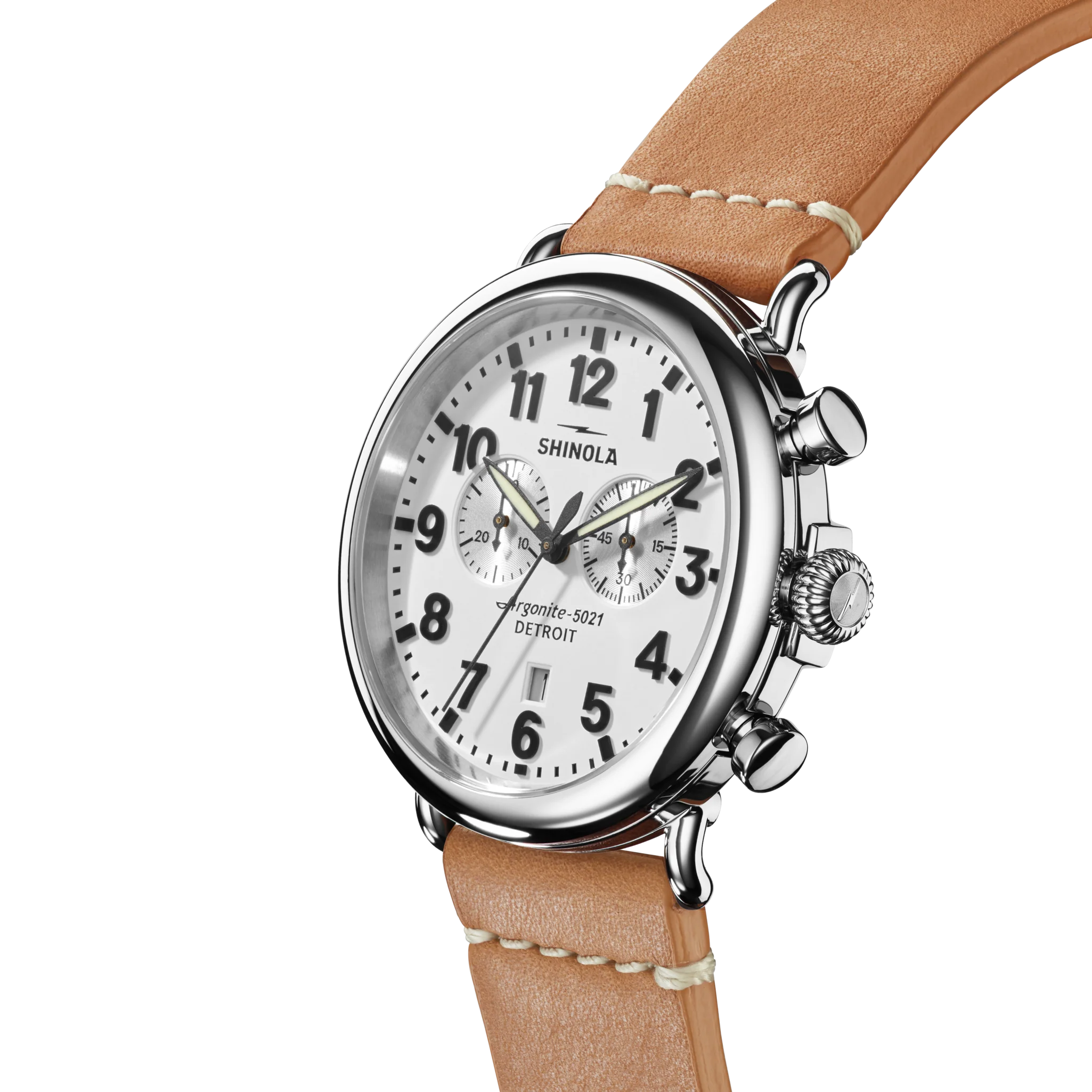 Runwell Chronograph Watch - White - Image 3