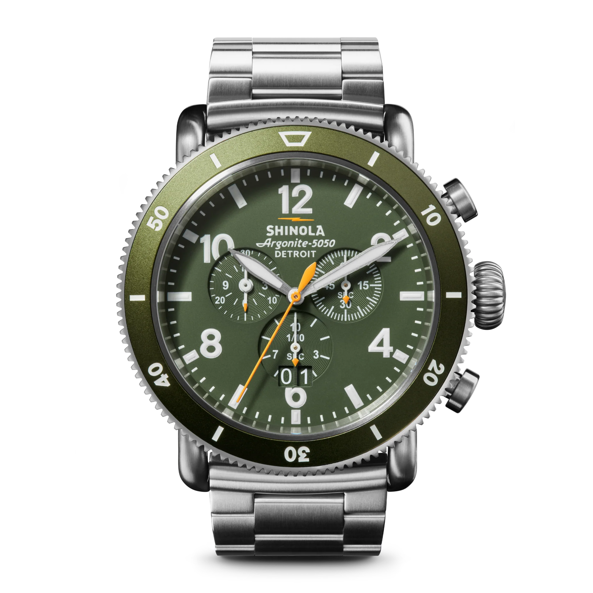 Runwell Sport Chronograph Watch - Dark Olive