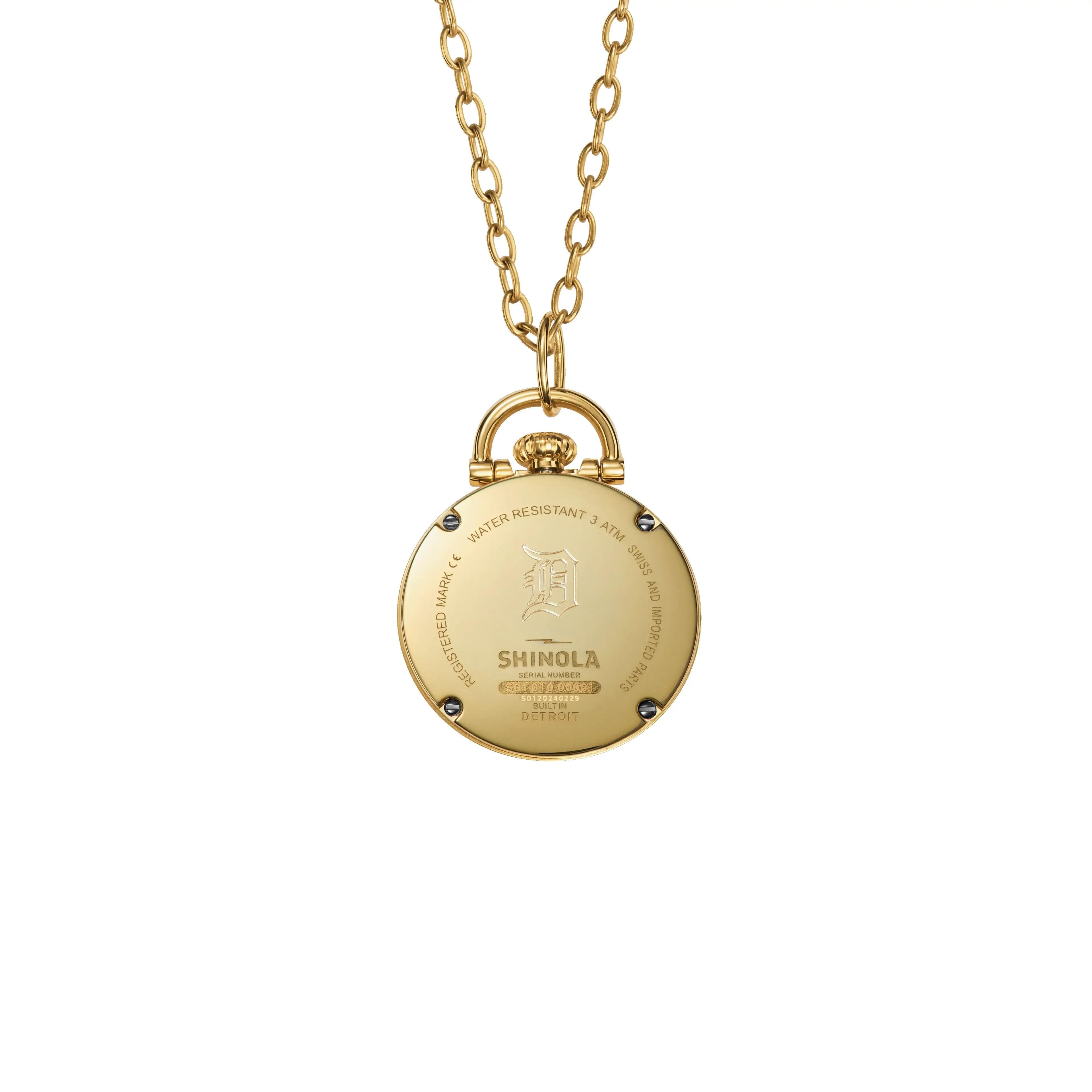 Runwell Watch Pendant Necklace - White - Image 4