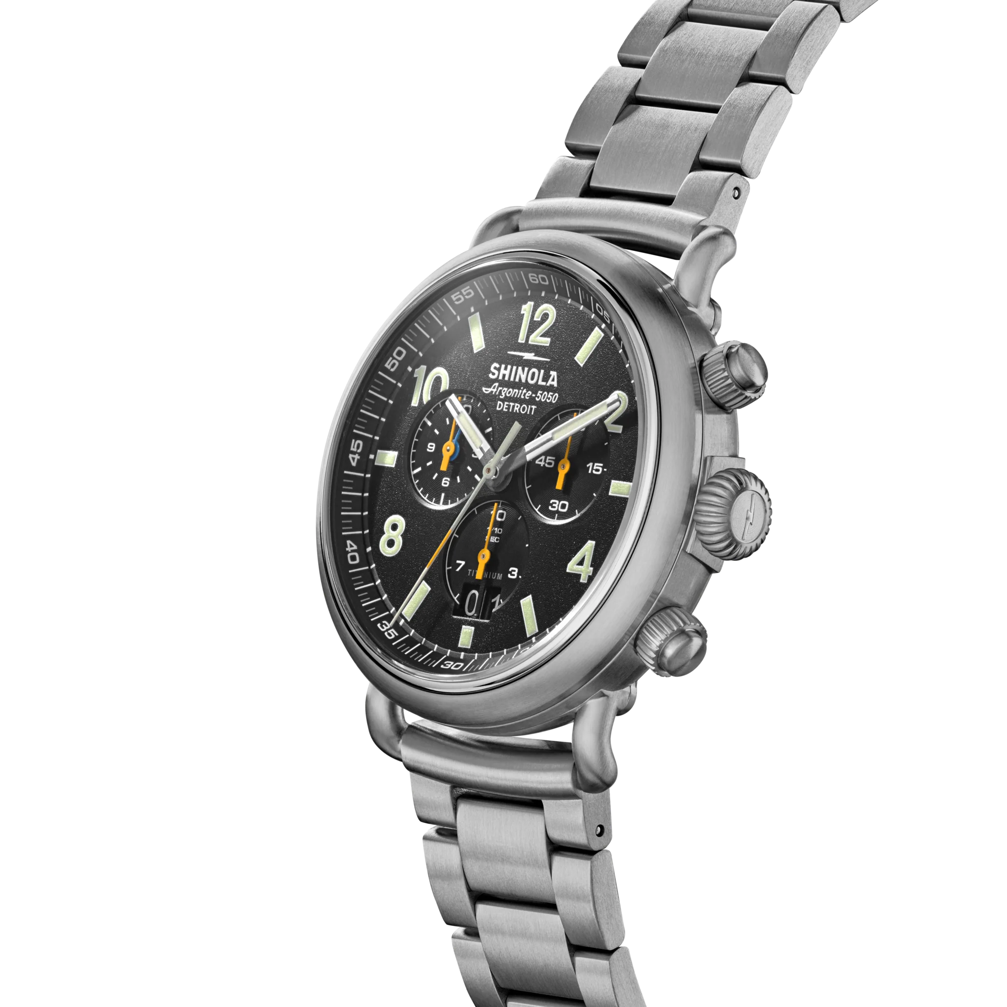 Runwell Chronograph West Wind Watch Gift Set with Additional Strap - Black - Image 2