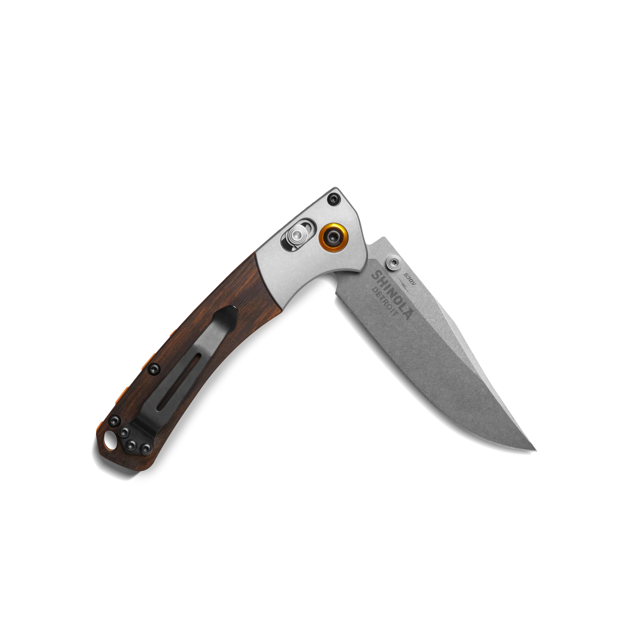 Shinola + Benchmade Mini Crooked River Pocket Knife - Steel - Image 5